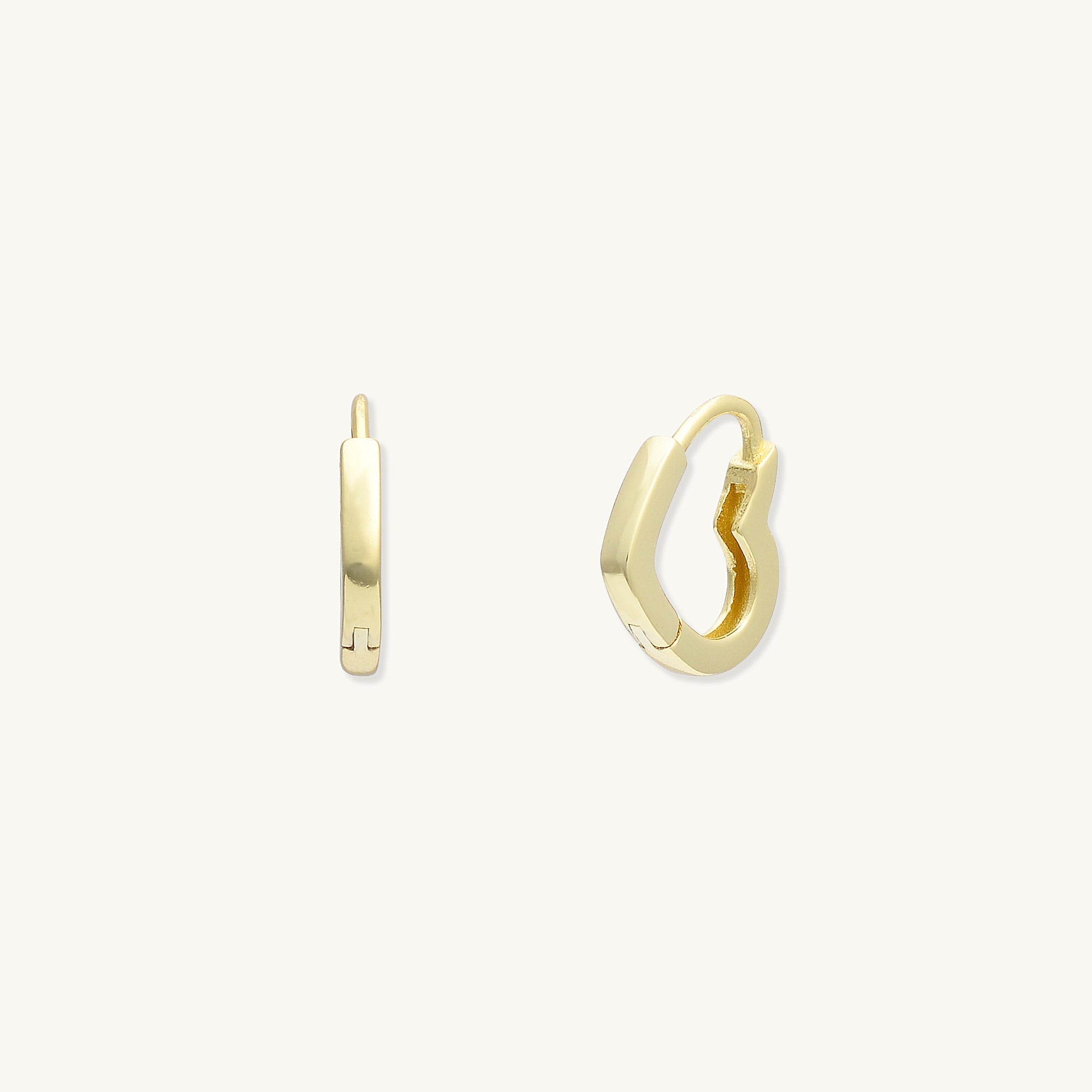 Heart Huggie Hoop Earrings - Camile & Stone
