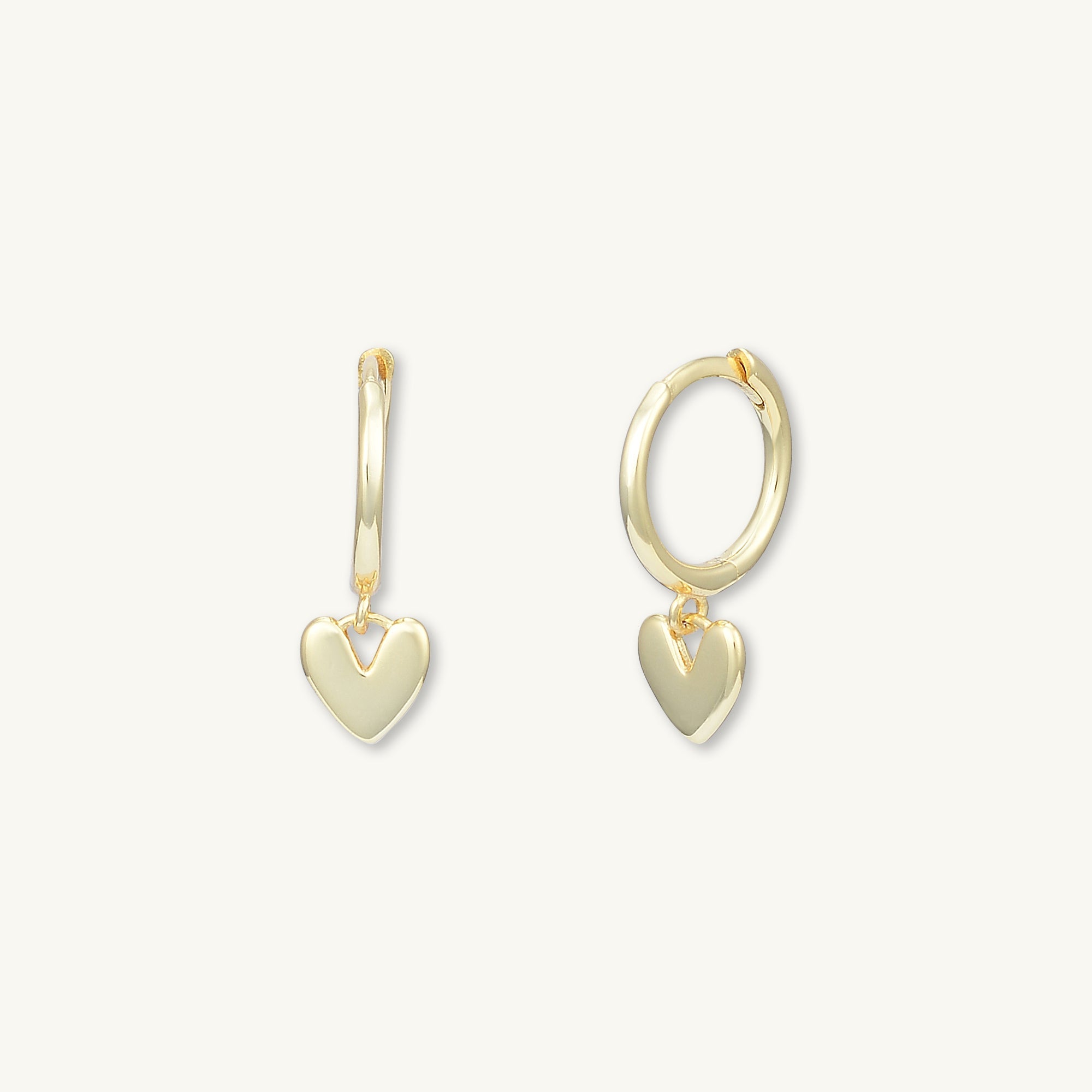 Heart Huggie Hoop Earrings - Camile & Stone