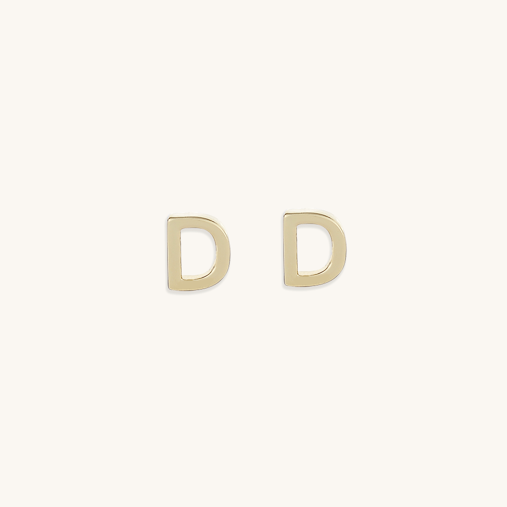 Initial Letter Stud Earrings - Camile & Stone
