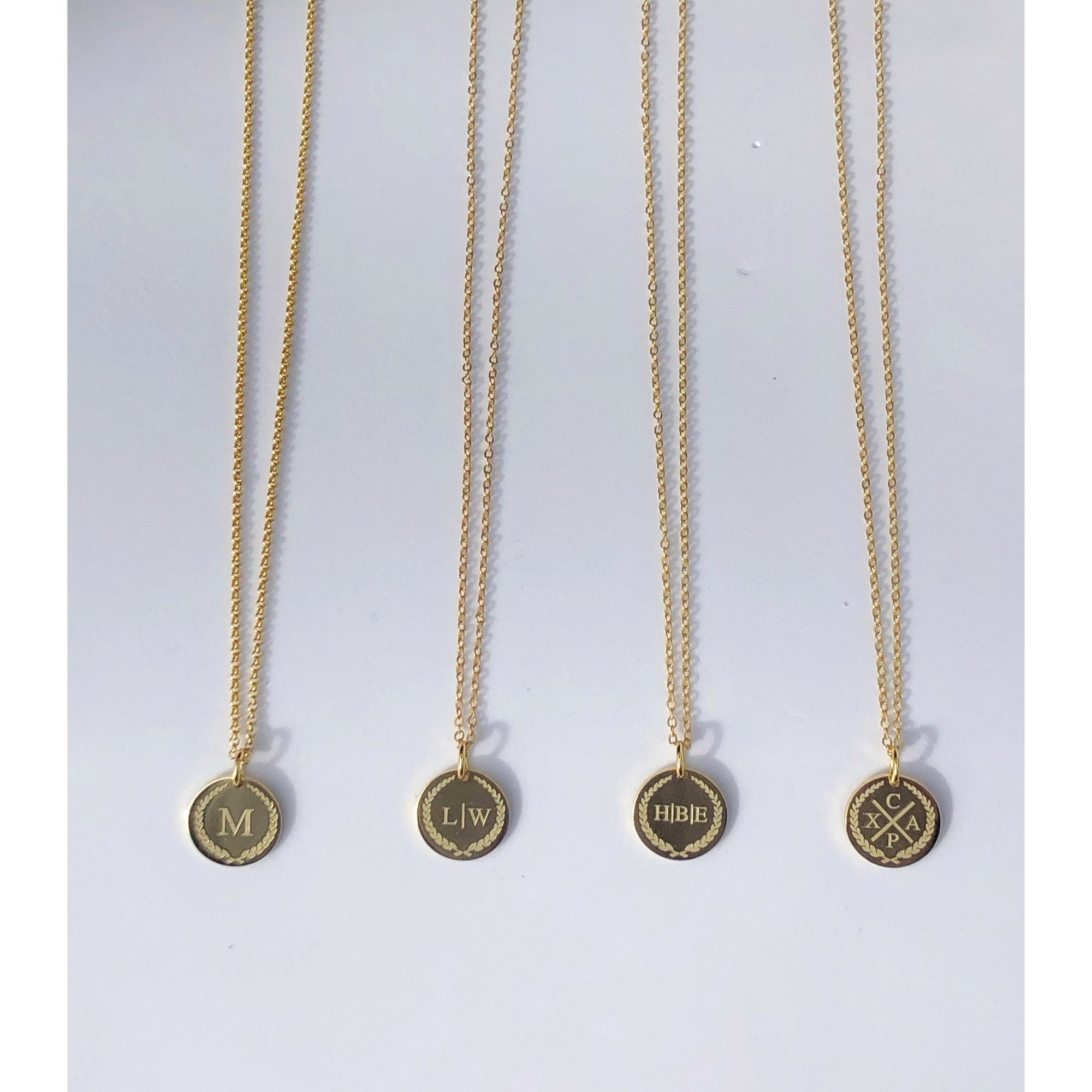 Initial Medallion Coin Necklace - Camile & Stone