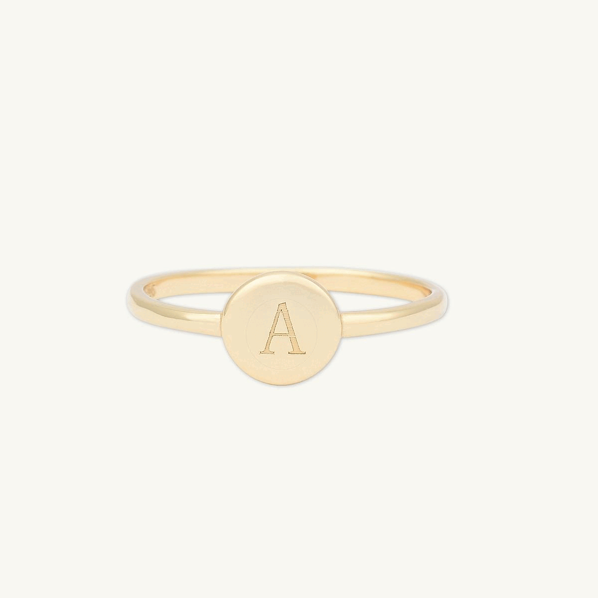 Initial Letter Dot Ring (Size 6)