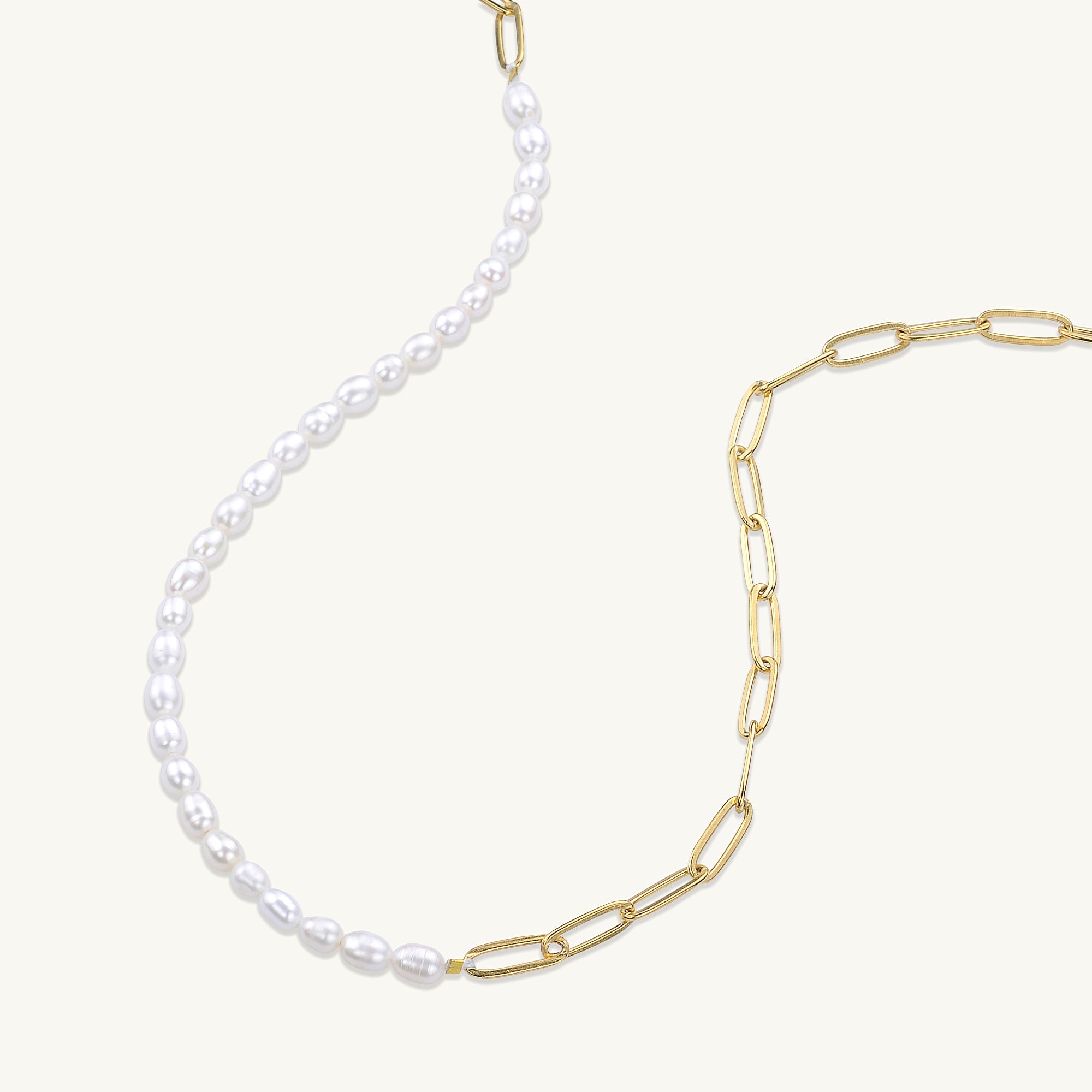 Kelly Paperlink Pearl Necklace - Camile & Stone