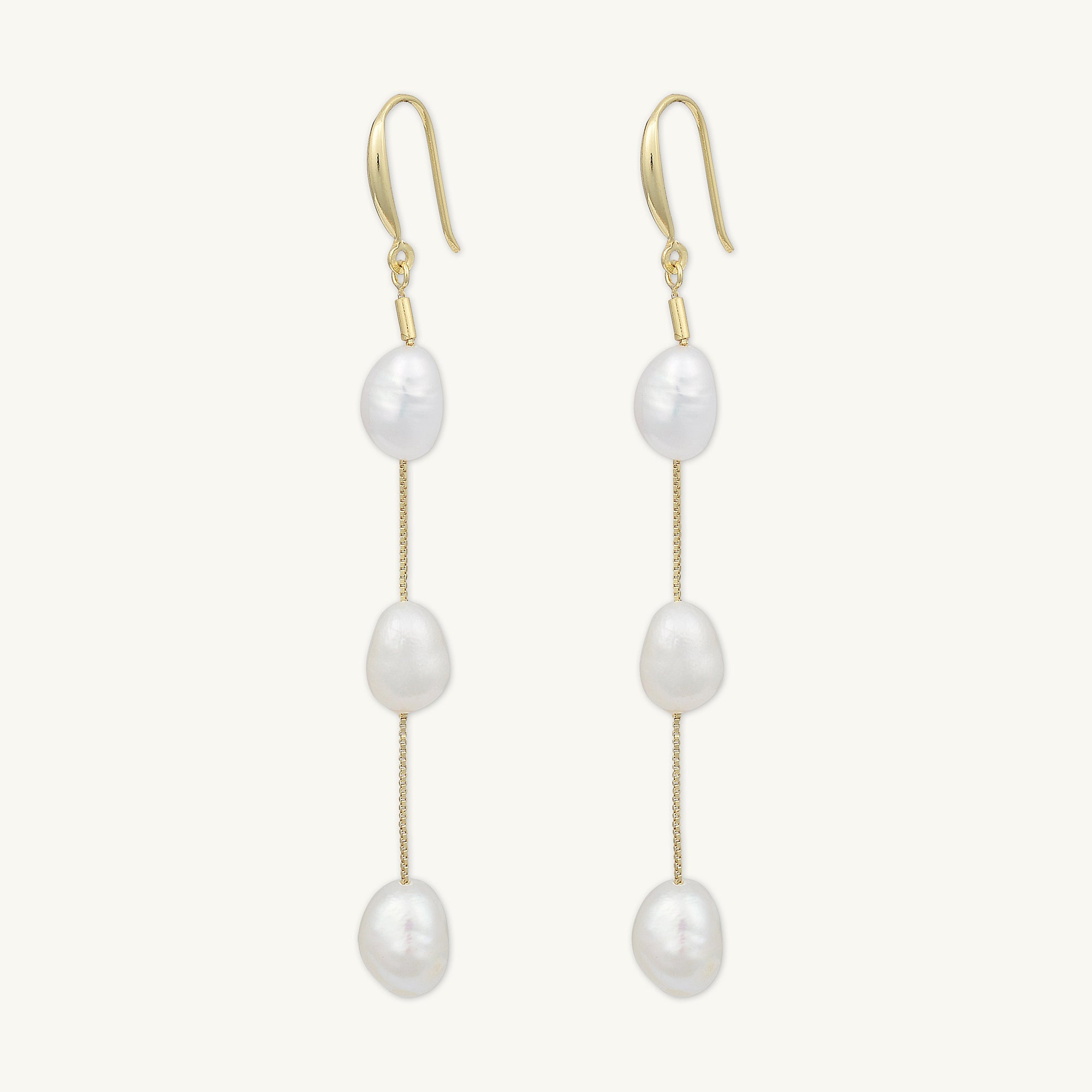Long Drop Baroque Pearl Earrings - Camile & Stone
