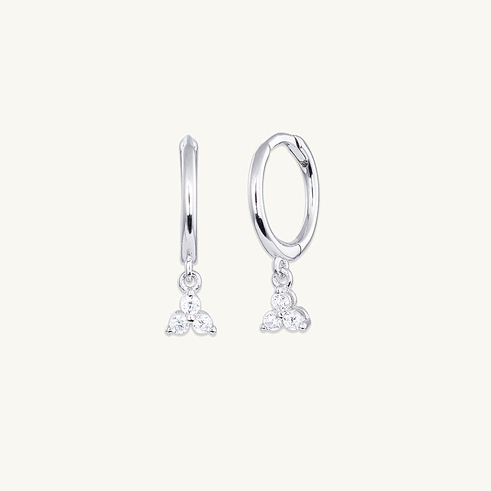 Lotus Dangling Hoop Earrings - Camile & Stone
