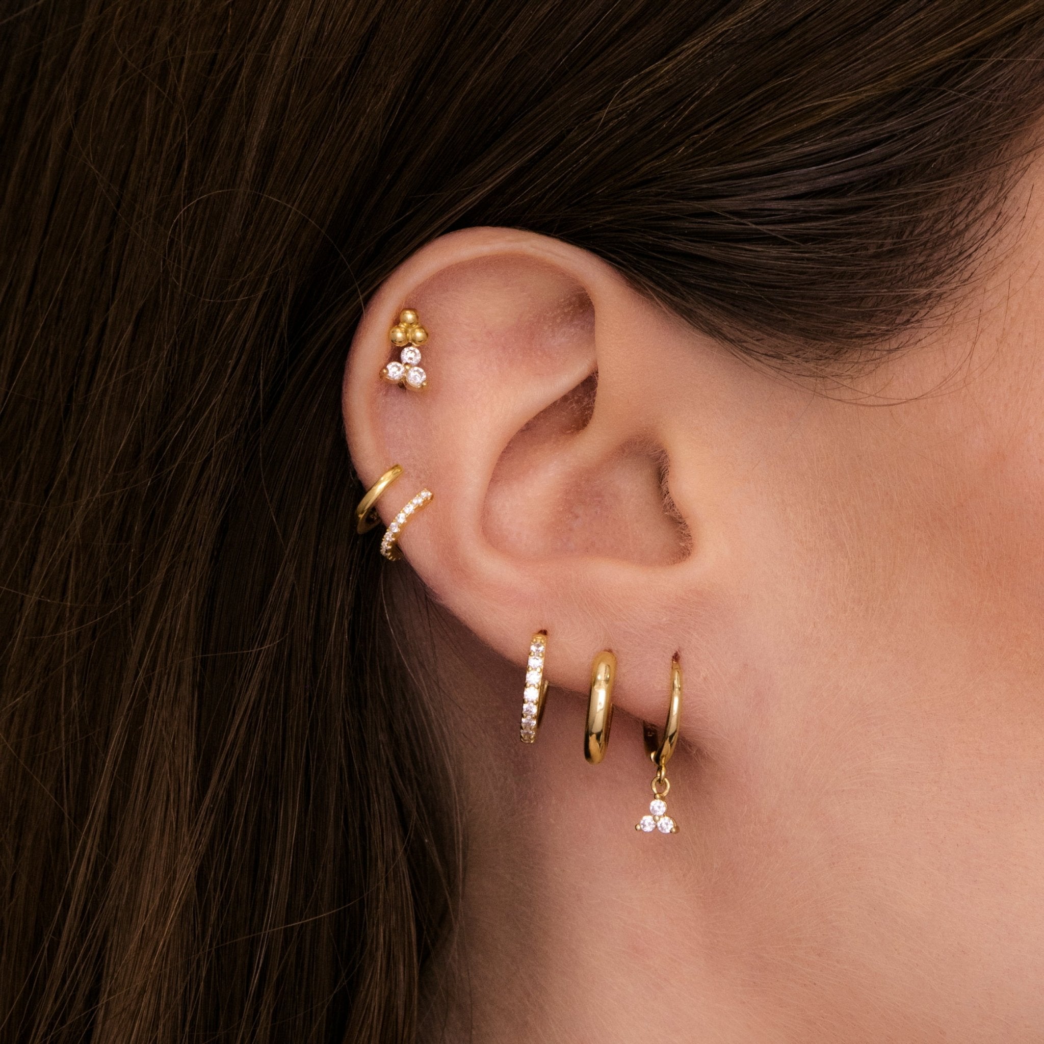 Lotus Dangling Hoop Earrings - Camile & Stone