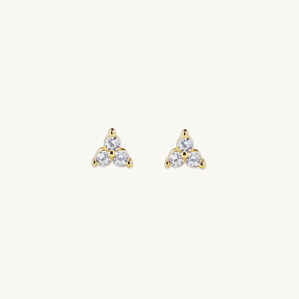 Lotus Sapphire Stud Earrings - Camile & Stone