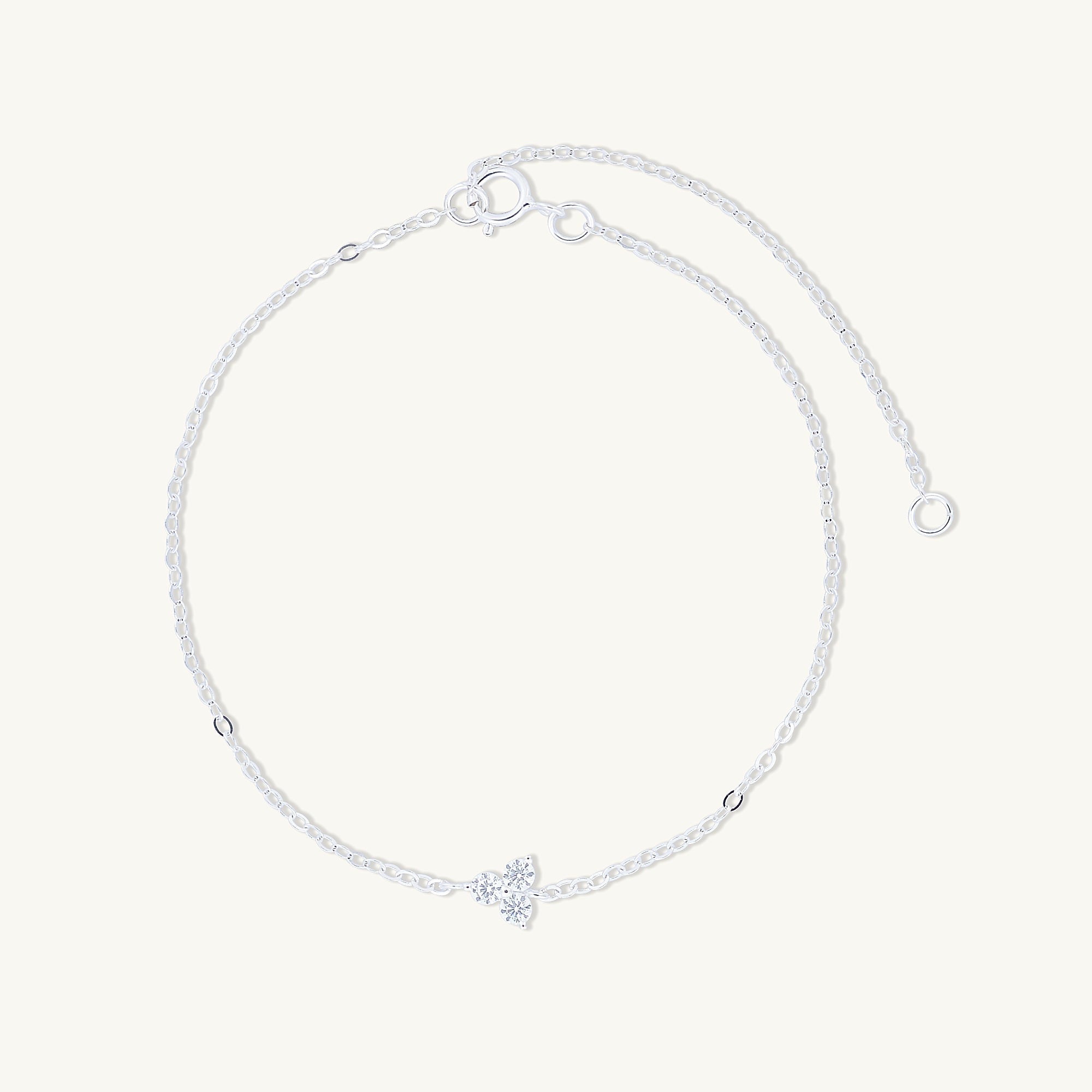 Lotus Zirconia Chain Bracelet - Camile & Stone