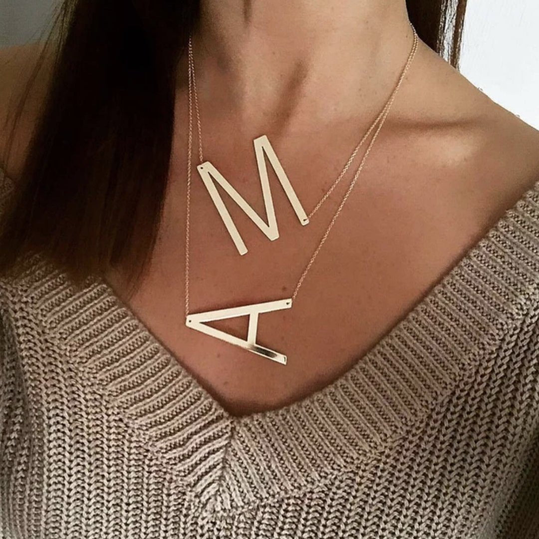 Make A Statement Letter Necklace - Camile & Stone