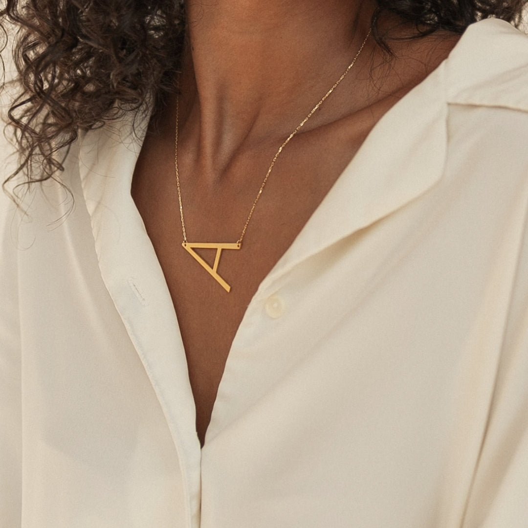 Make A Statement Letter Necklace - Camile & Stone