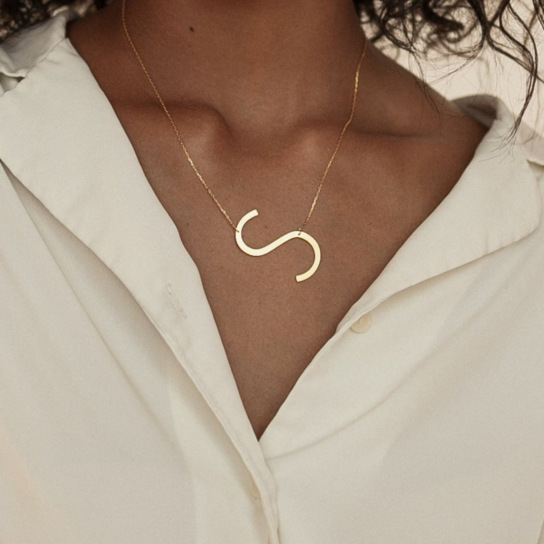 Make A Statement Letter Necklace - Camile & Stone