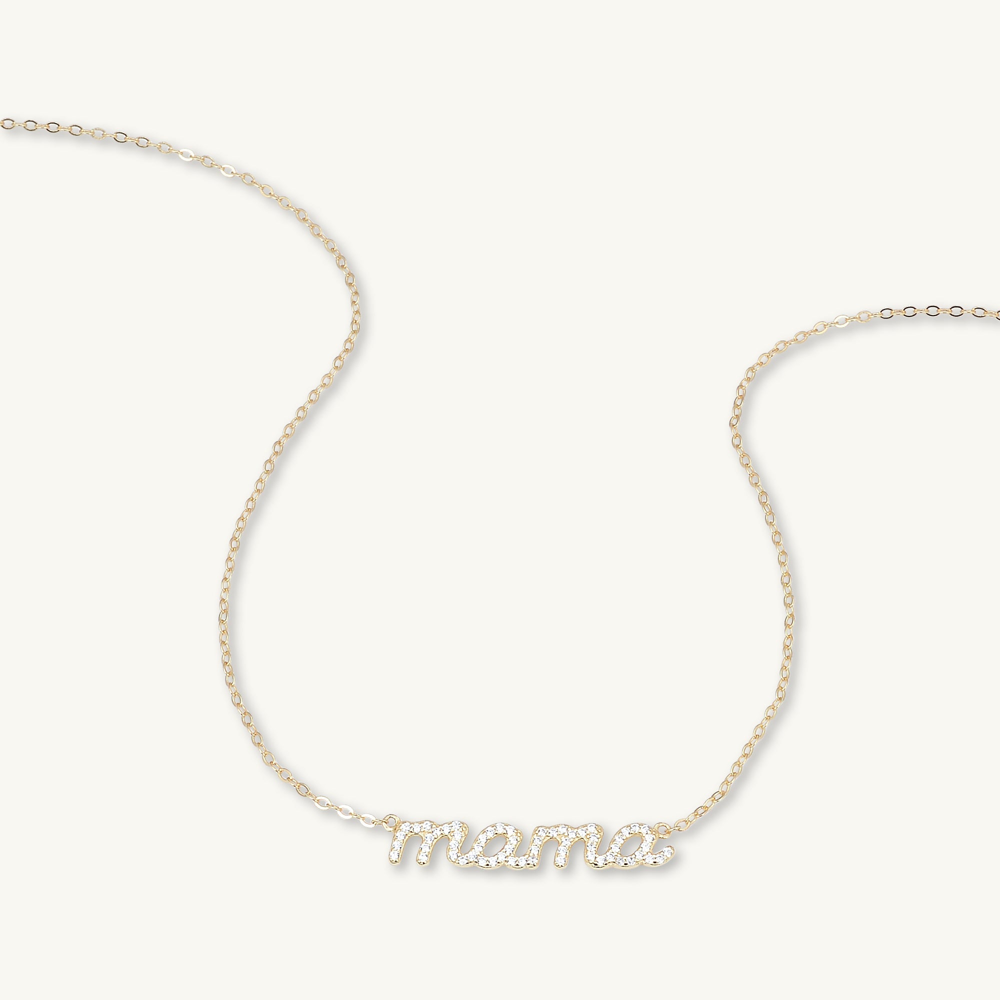 MAMA Sapphire Nameplate Necklace - Camile & Stone