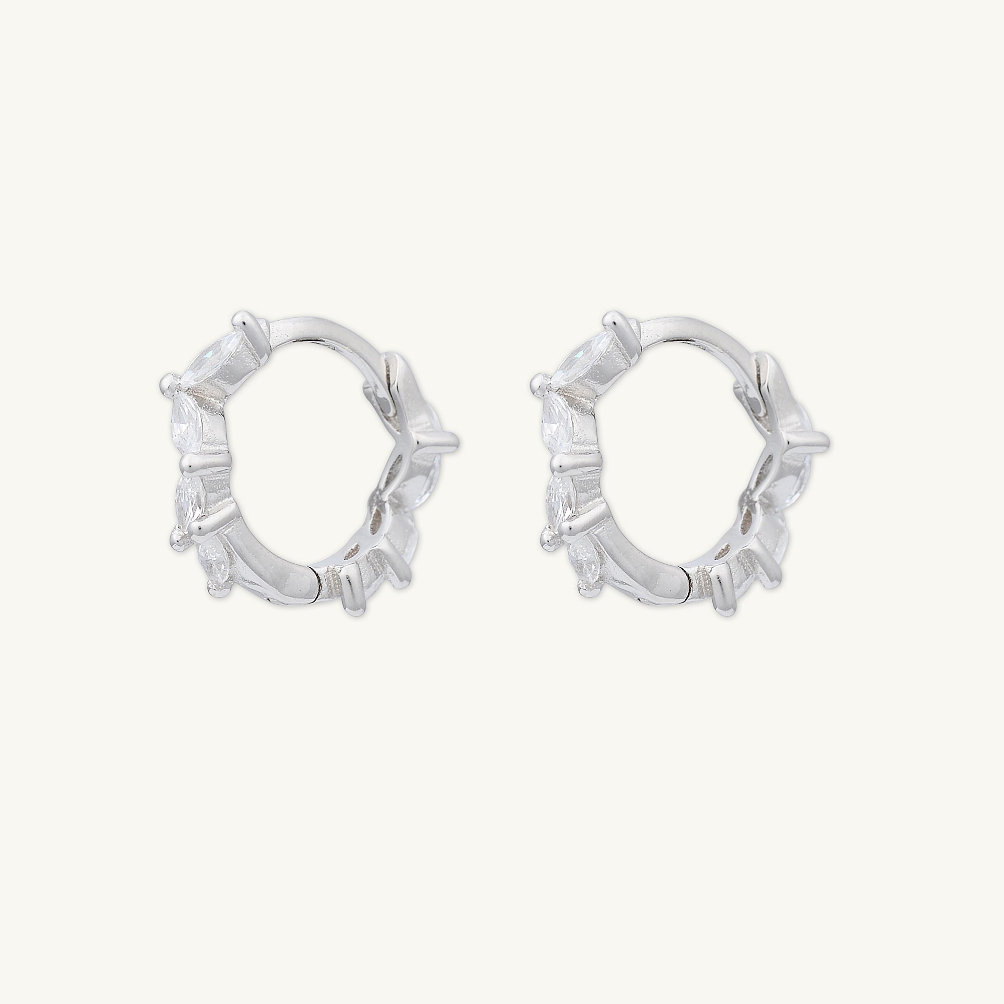 Marquise Sapphire Huggie Earrings - Camile & Stone