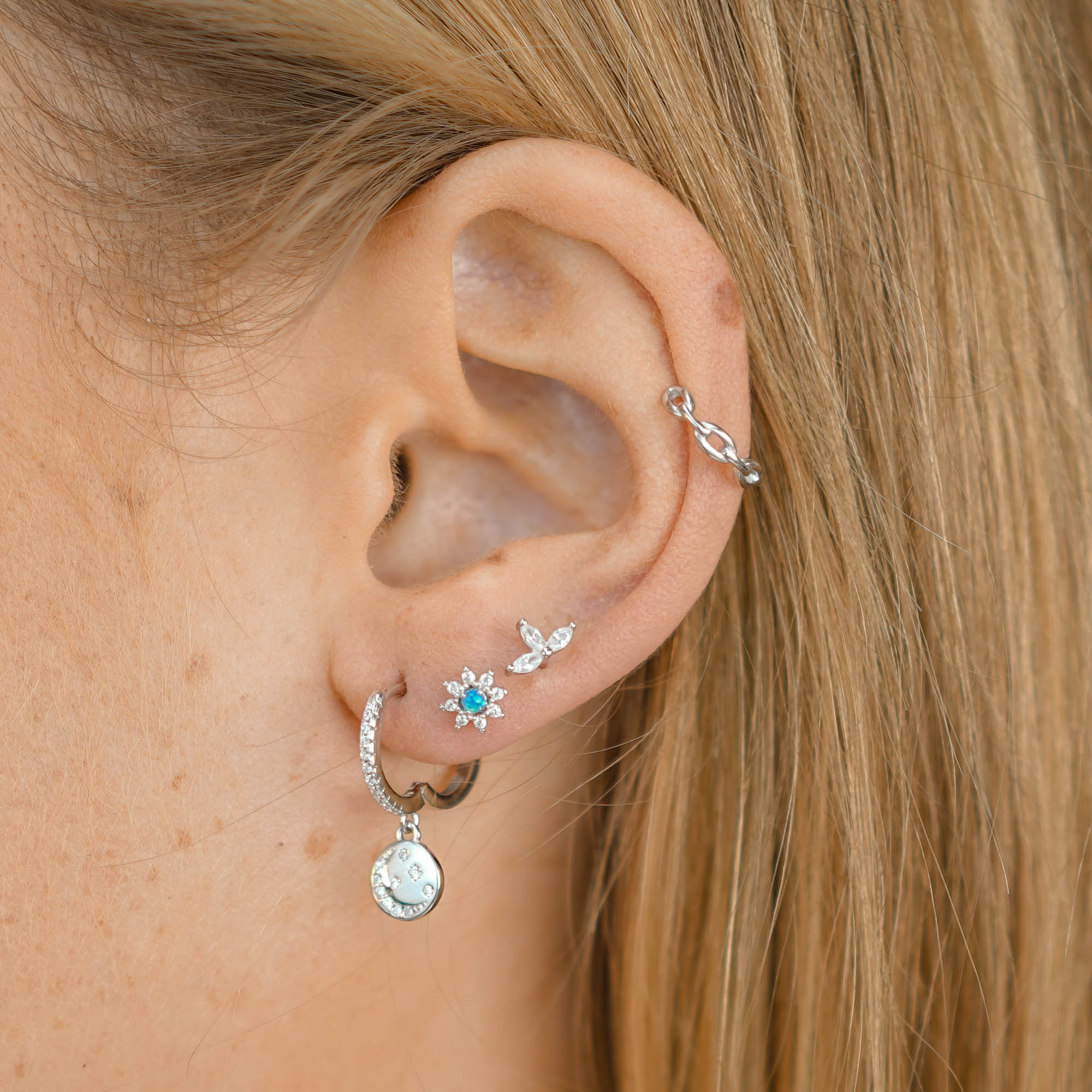 Moonlight Huggie Hoop Earrings - Camile & Stone