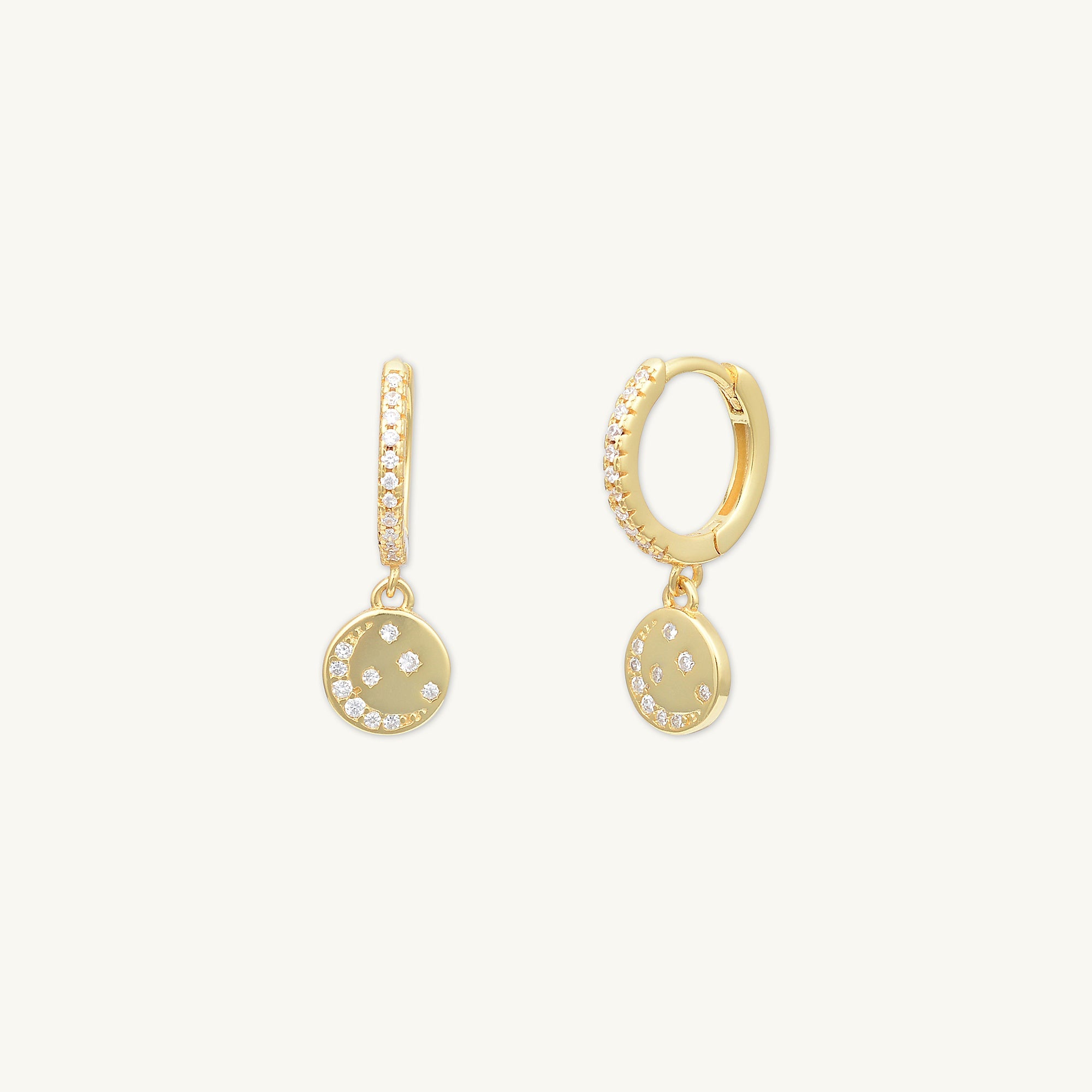Moonlight Huggie Hoop Earrings - Camile & Stone