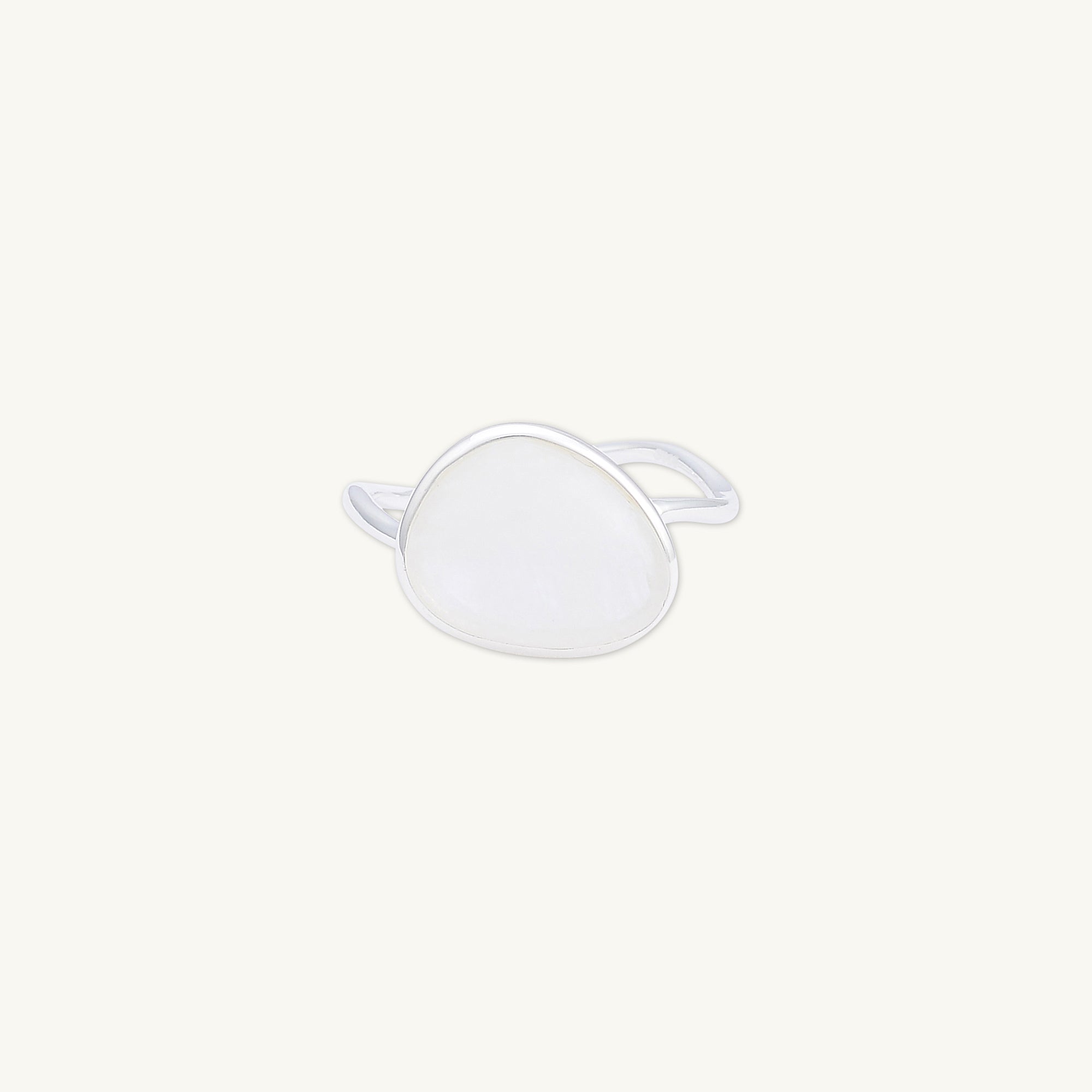 Moonstone Oval Statement Open Ring - Camile & Stone