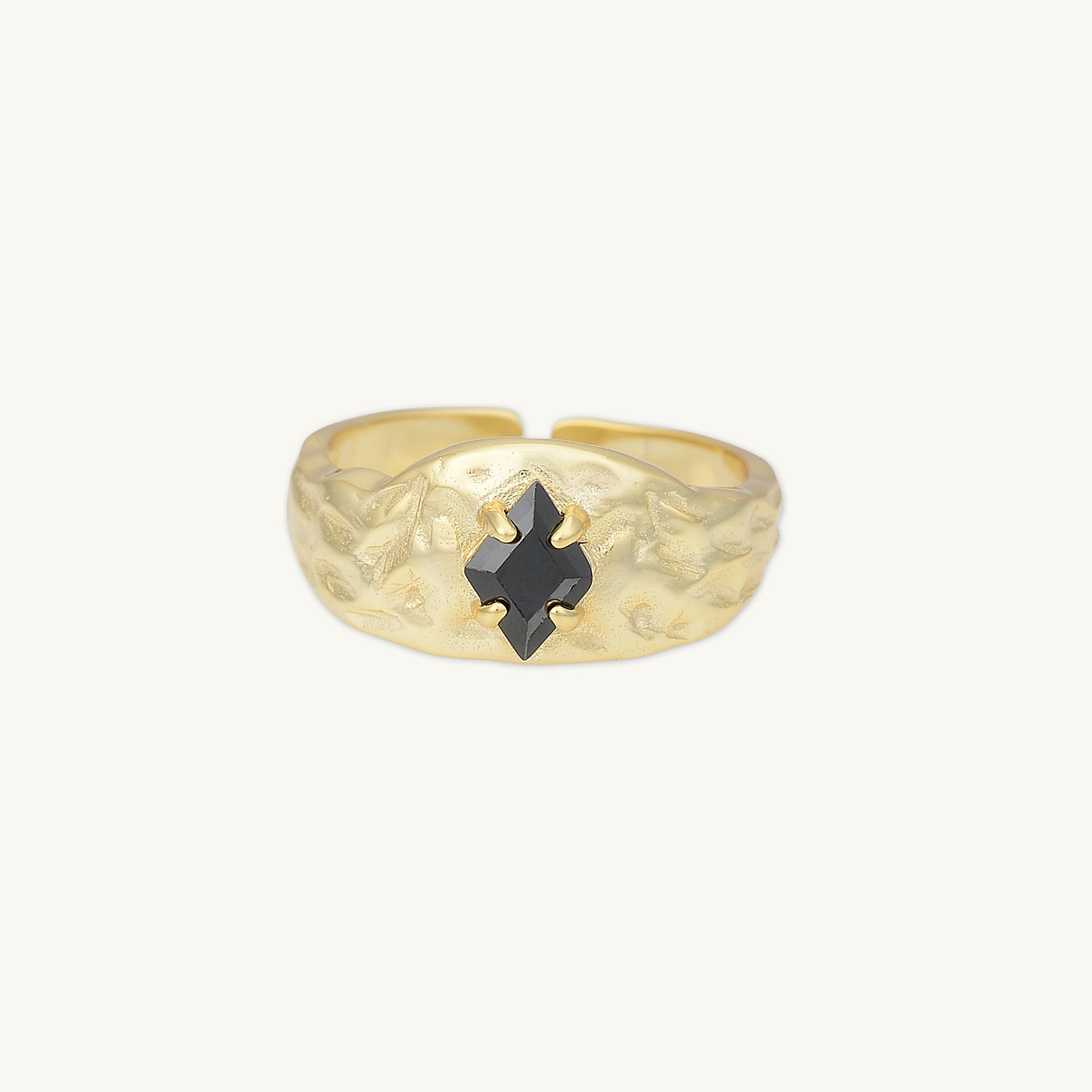 Onyx Molten Open Statement Ring - Camile & Stone