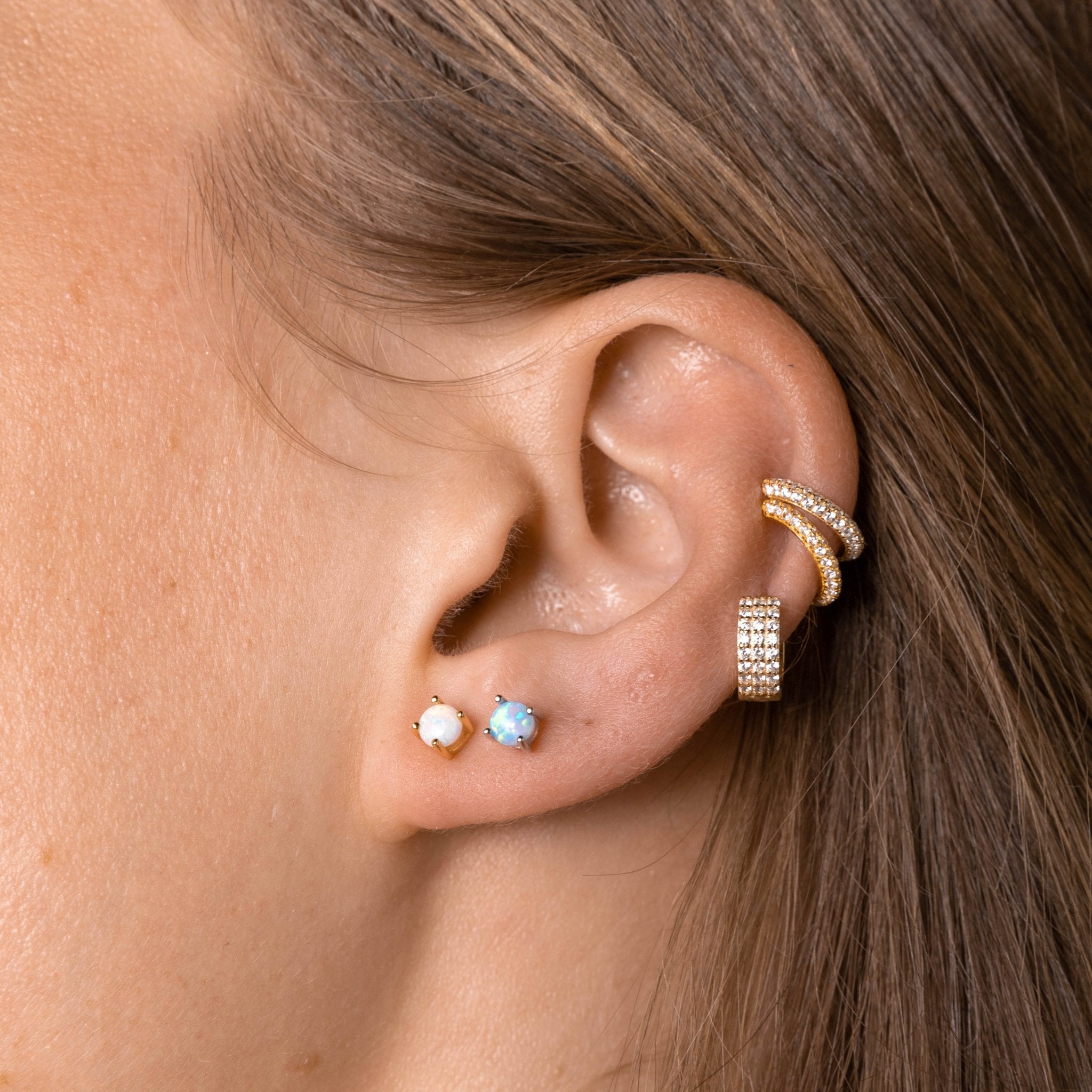 Opal Gemstone Stud Earrings - Camile & Stone