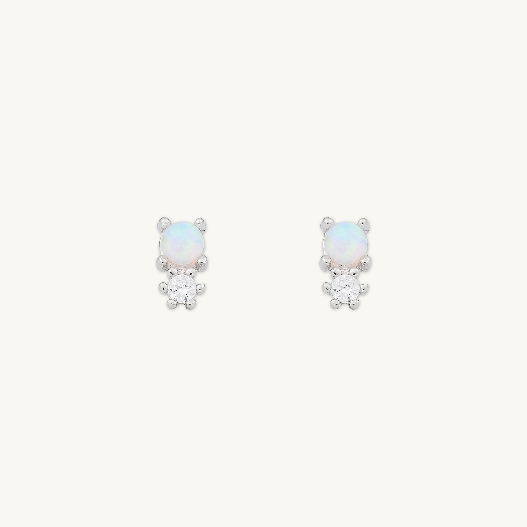 Opal Sapphire Stud Earrings - Camile & Stone
