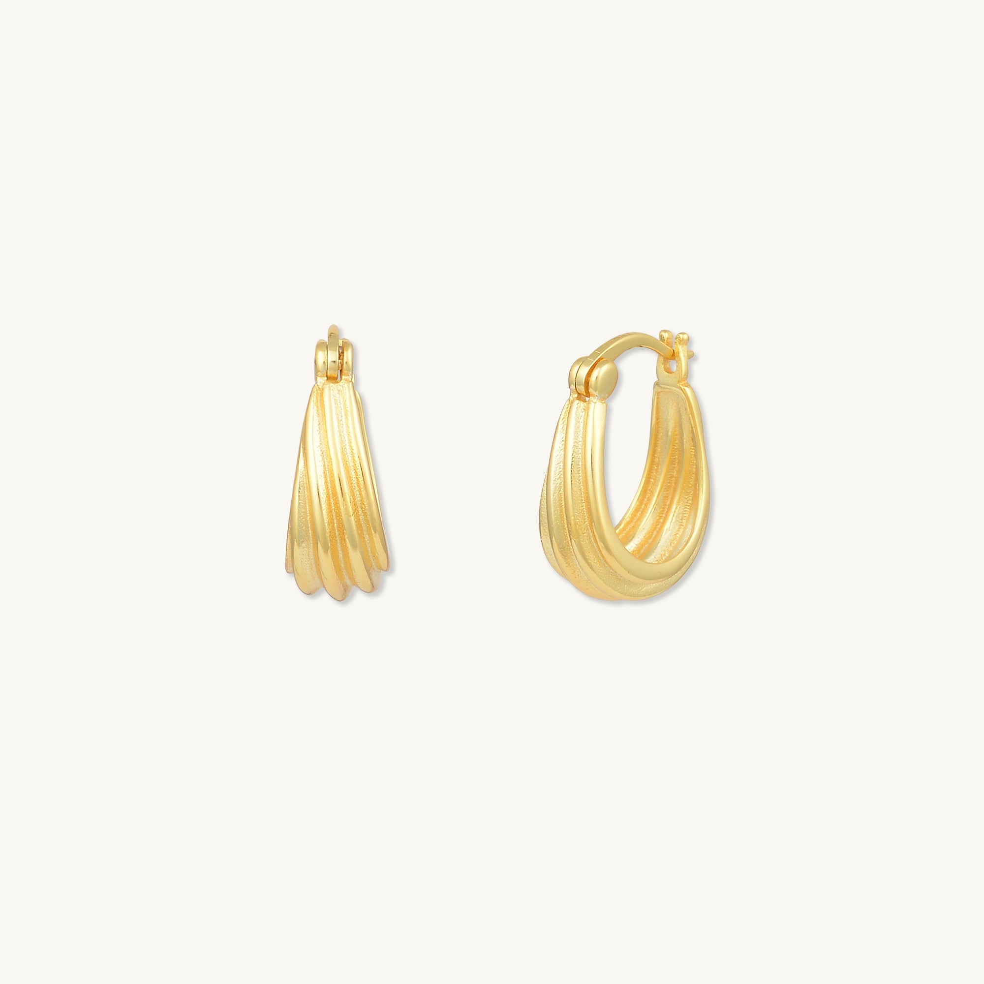 Oval Twist Hoop Earrings - Camile & Stone