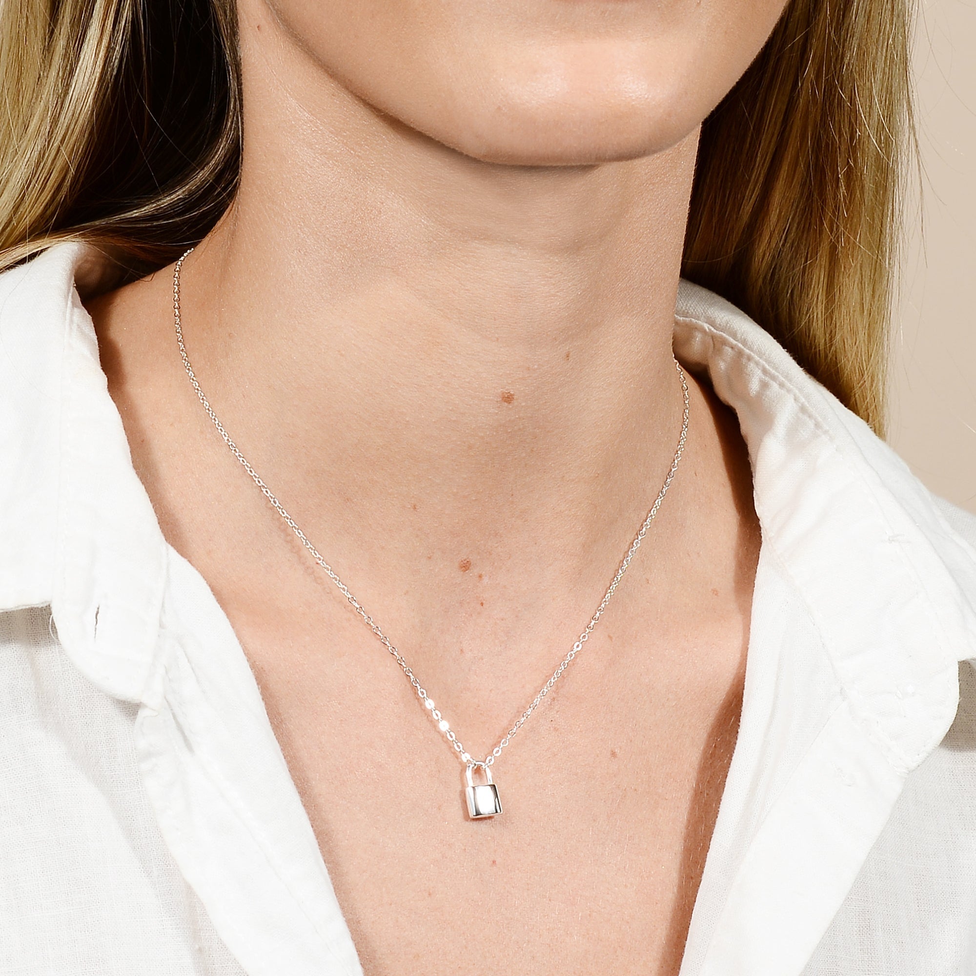 Padlock Initial Letter Necklace - Camile & Stone