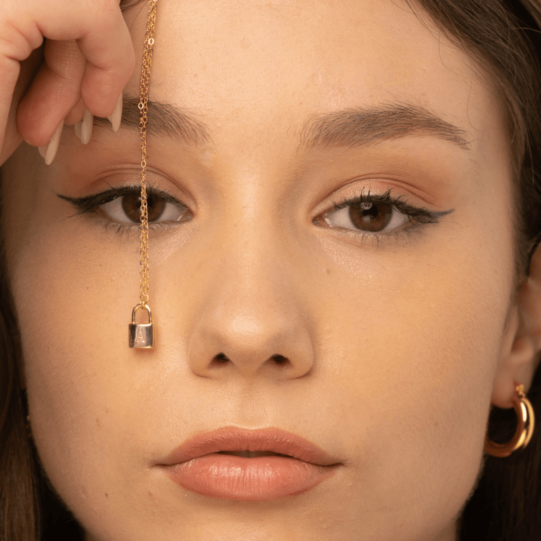Padlock Initial Letter Necklace - Camile & Stone