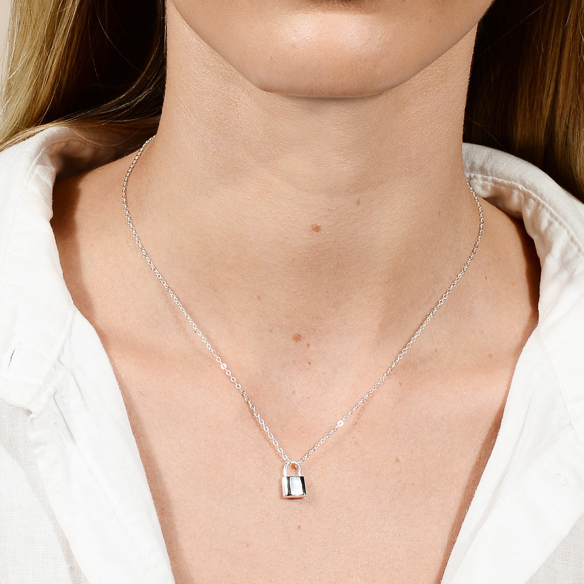 Padlock Initial Letter Necklace - Camile & Stone