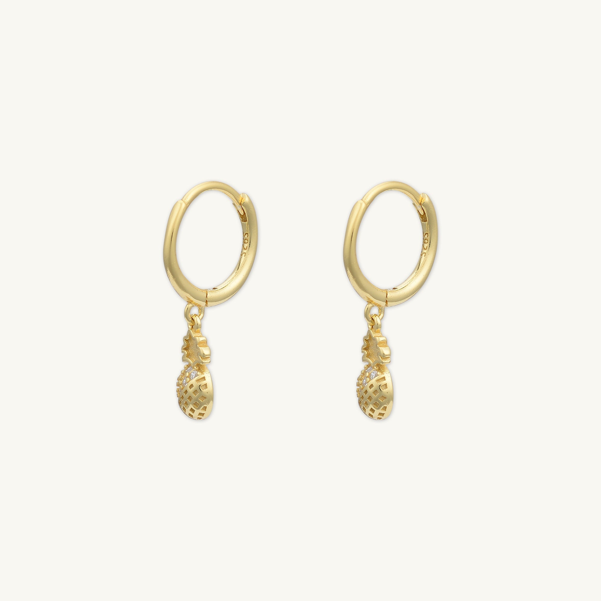 Pineapple Huggie Hoop Earrings - Camile & Stone