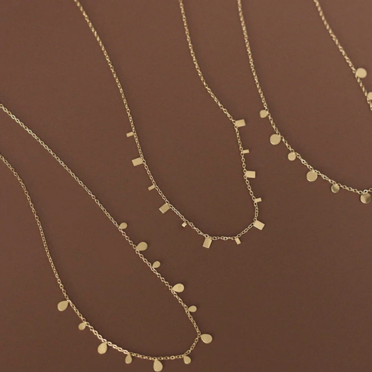Raindrop Layering Chain Necklace - Camile & Stone