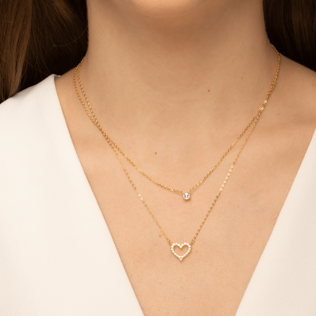 Round Sapphire Chain Necklace - Camile & Stone