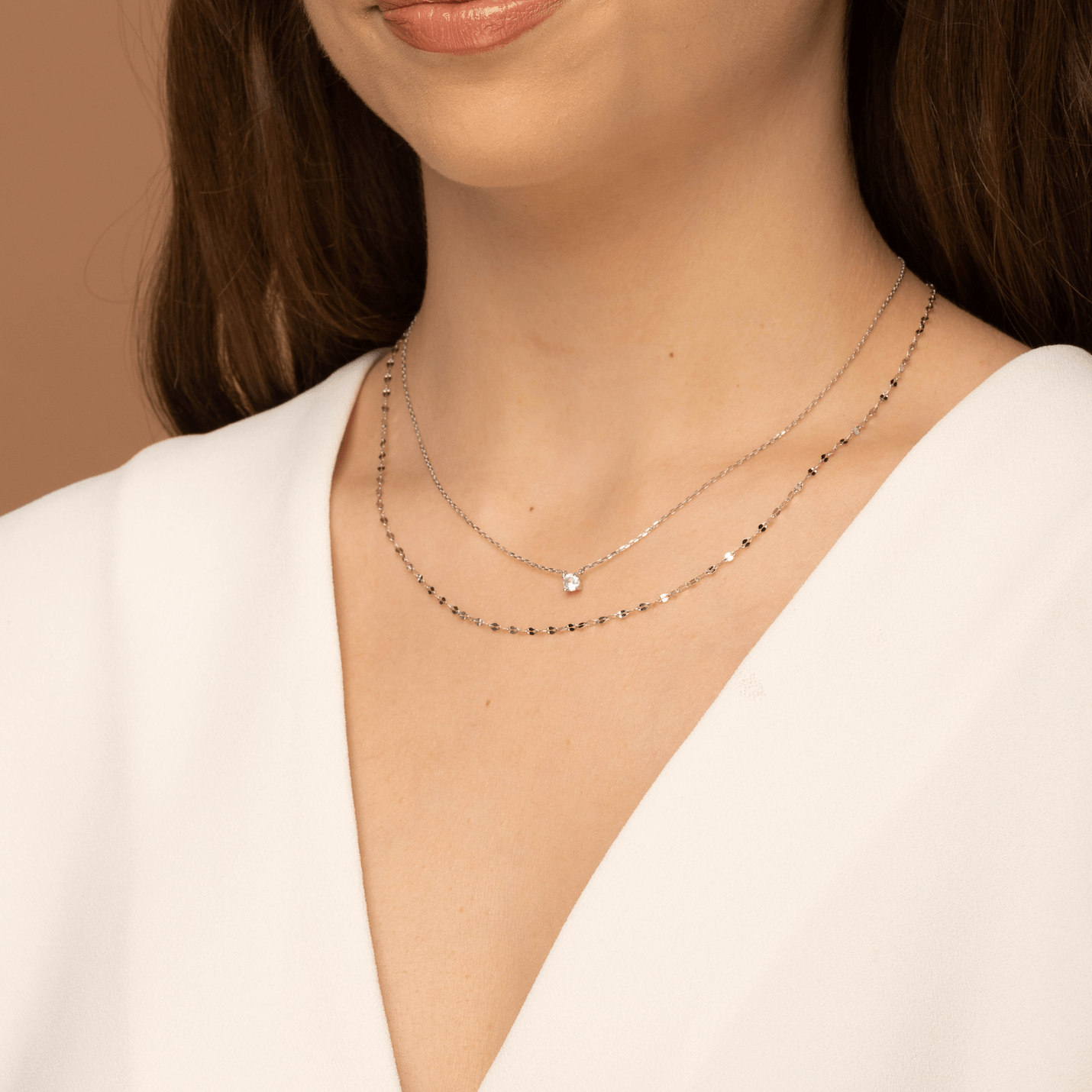 Round Sapphire Chain Necklace - Camile & Stone