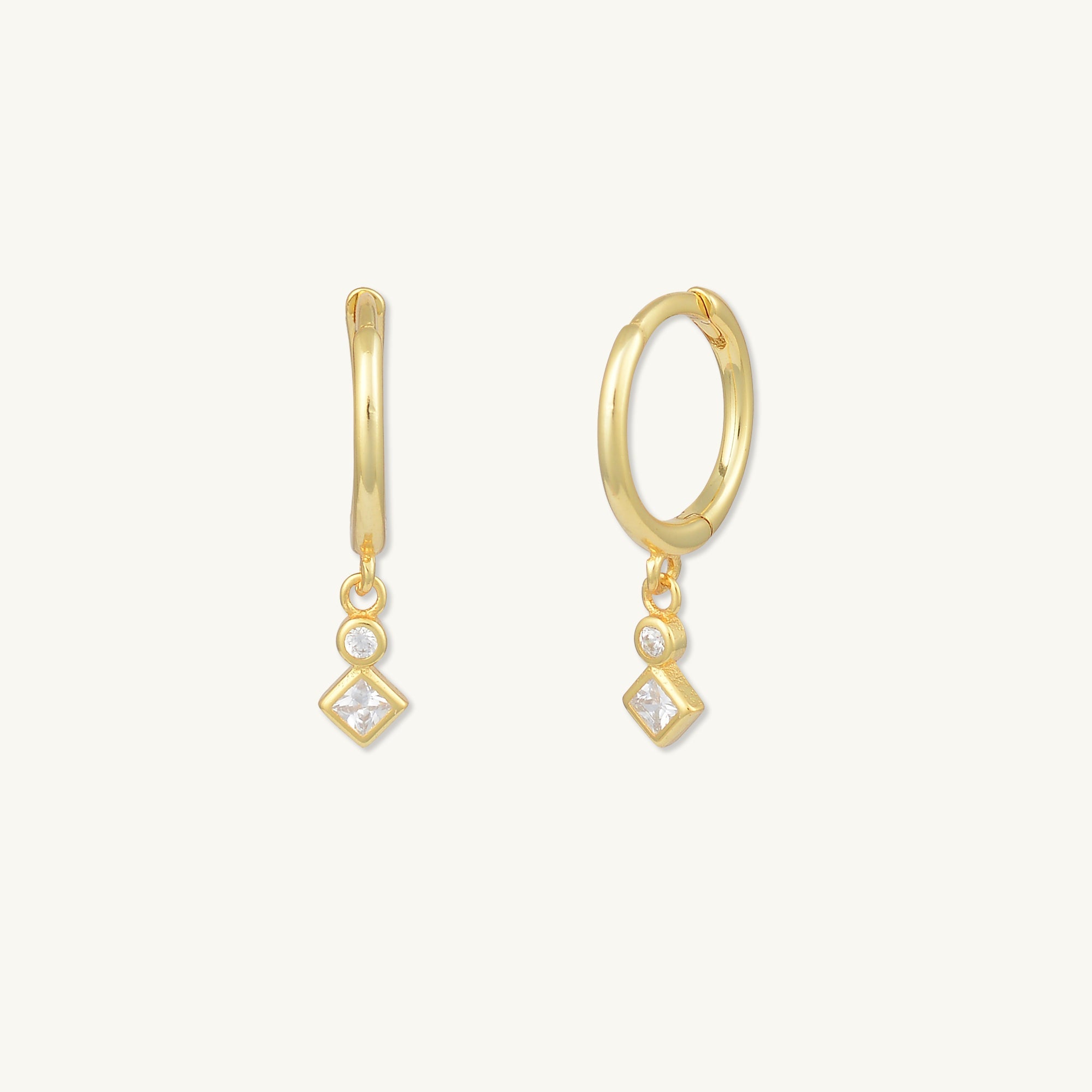 Sapphire Drop Huggie Earrings - Camile & Stone