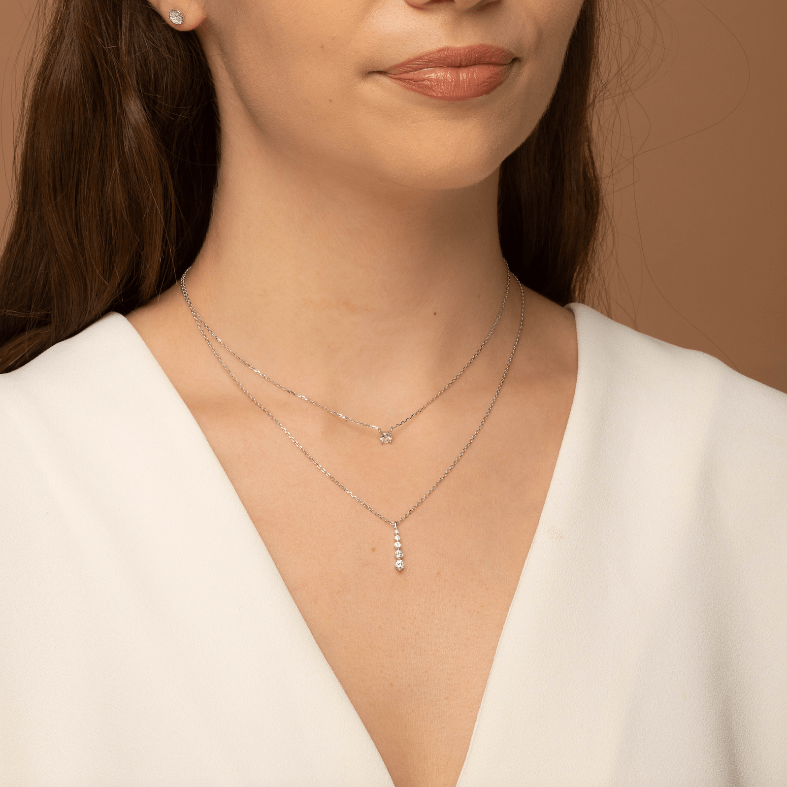 Sapphire Vertical Drop Necklace - Camile & Stone