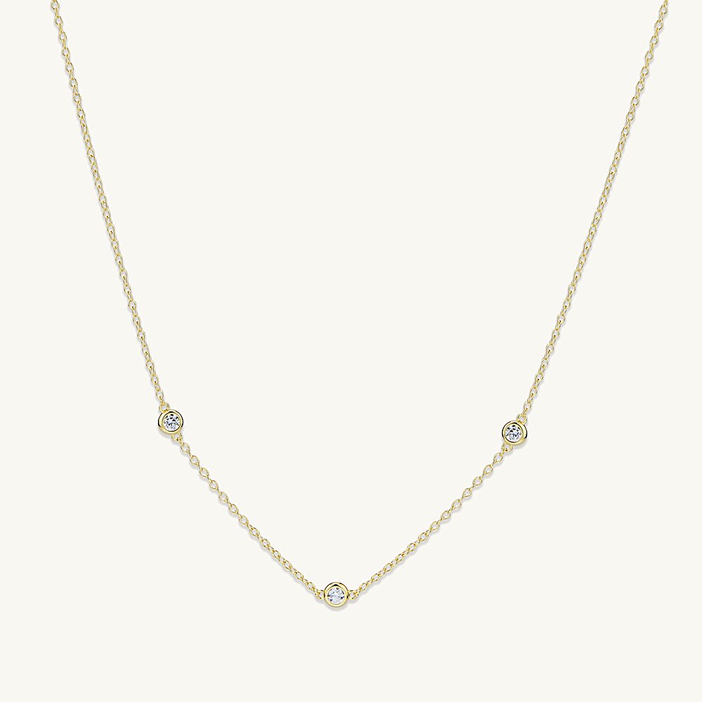 Satellite Sapphire Station Chain Necklace - Camile & Stone