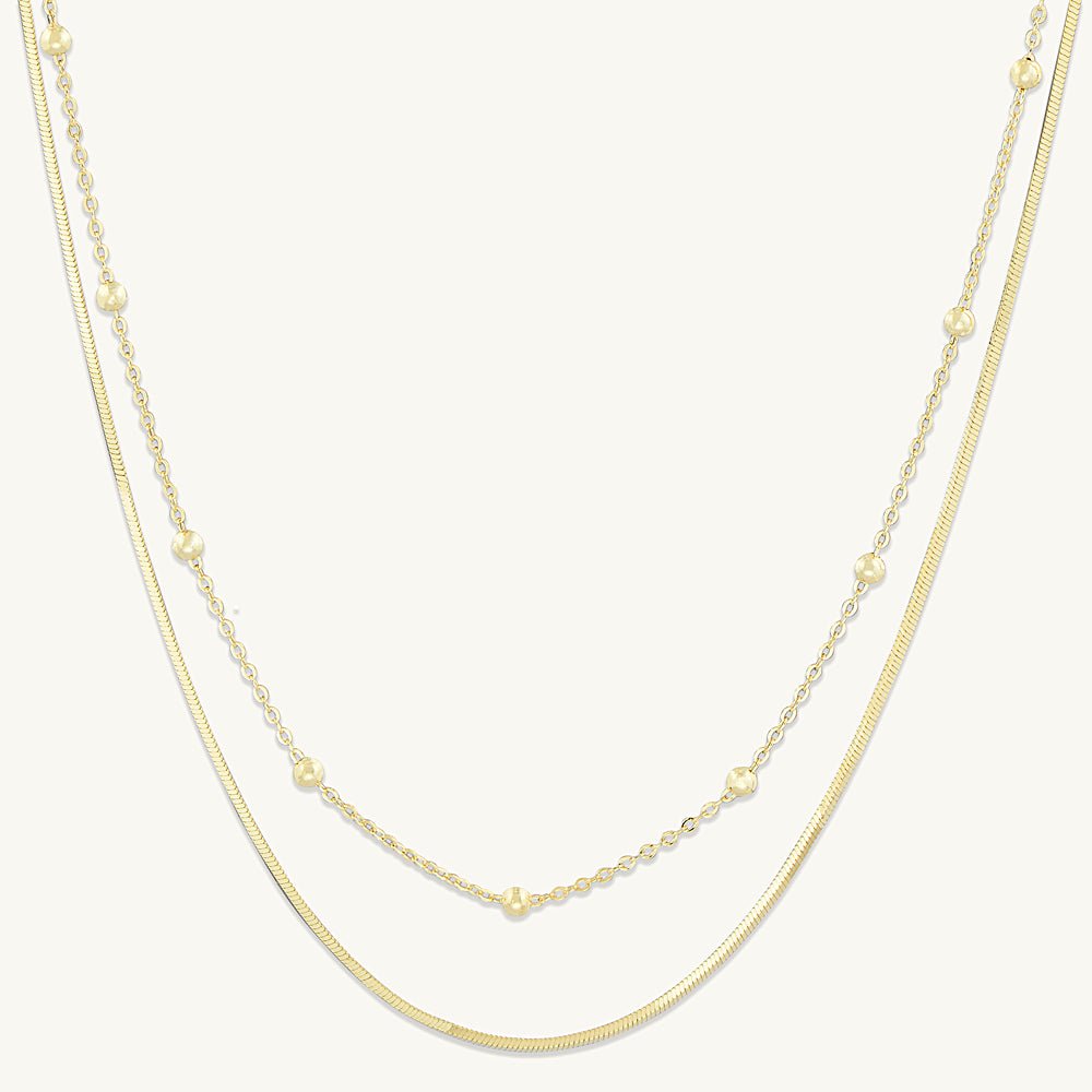 Snake and Satellite Layering Necklace - Camile & Stone