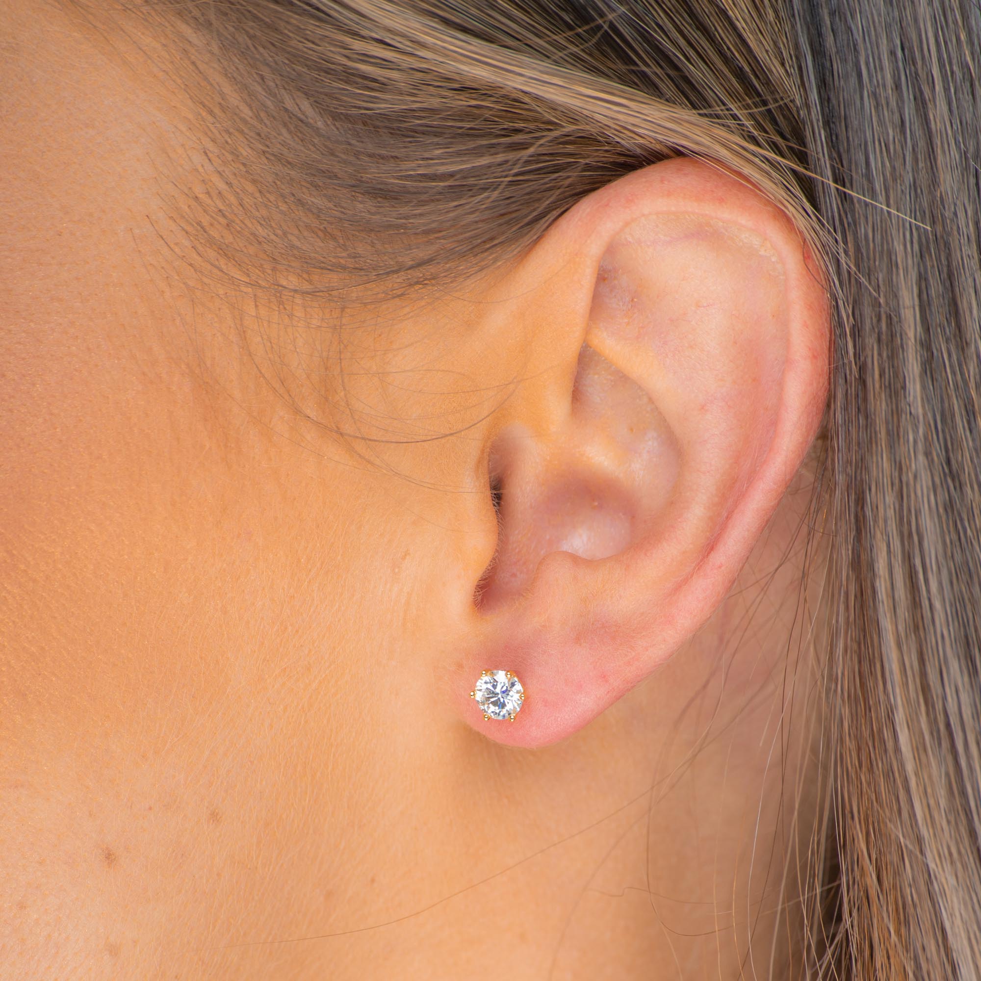 Solitaire Moissanite Stud Earrings 0.5 Carat - Camile & Stone