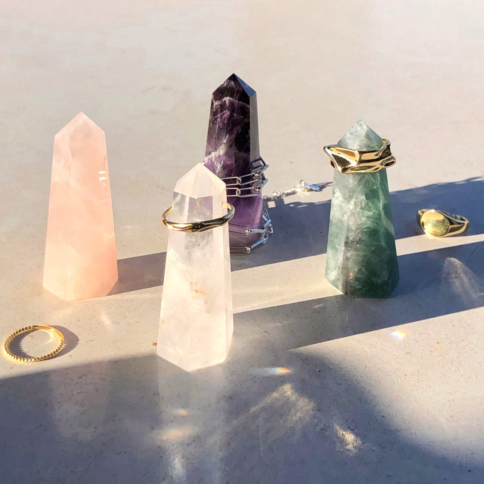 Spiritual Crystal Ring Stand (Amethyst Quartz) - Camile & Stone