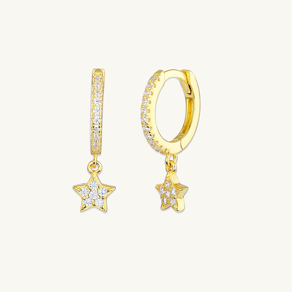 Star Sapphire Hoop Earrings - Camile & Stone