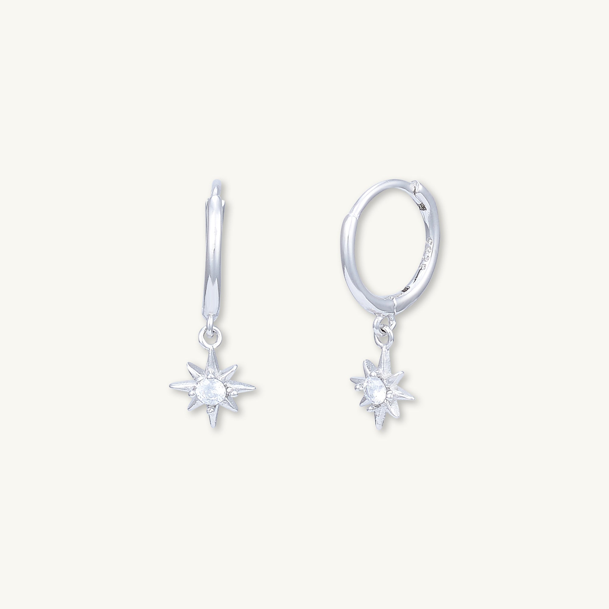 Starlight Dangling Huggie Hoop Earrings - Camile & Stone