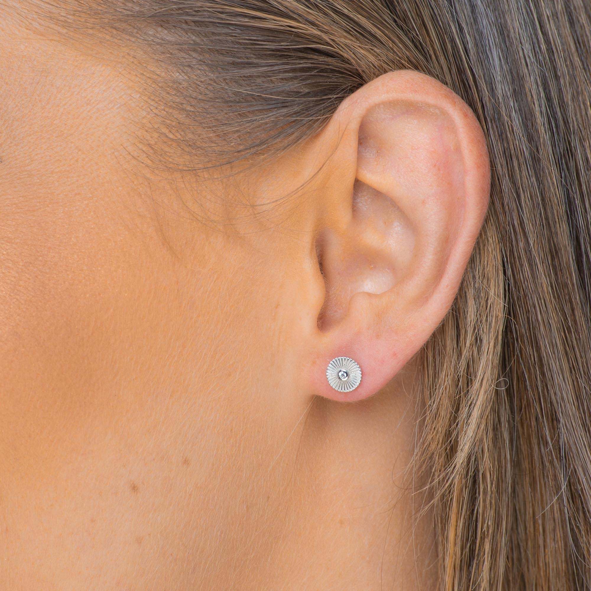 Sunbeam Sapphire Disc Stud Earrings - Camile & Stone