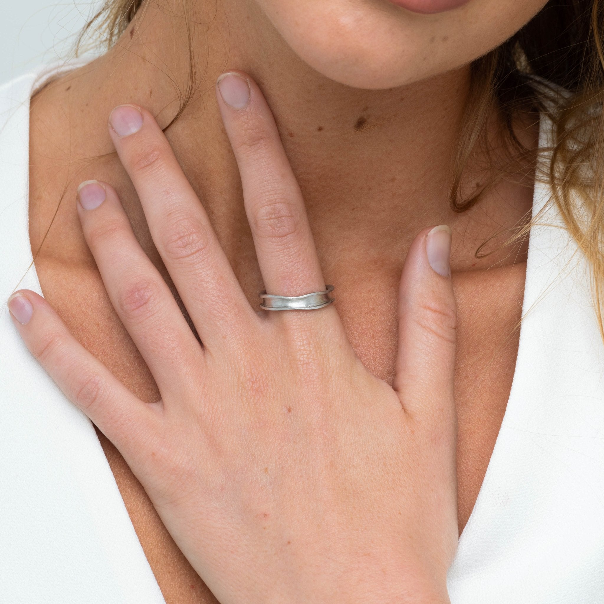 Swirl Statement Open Adjustable Ring - Camile & Stone