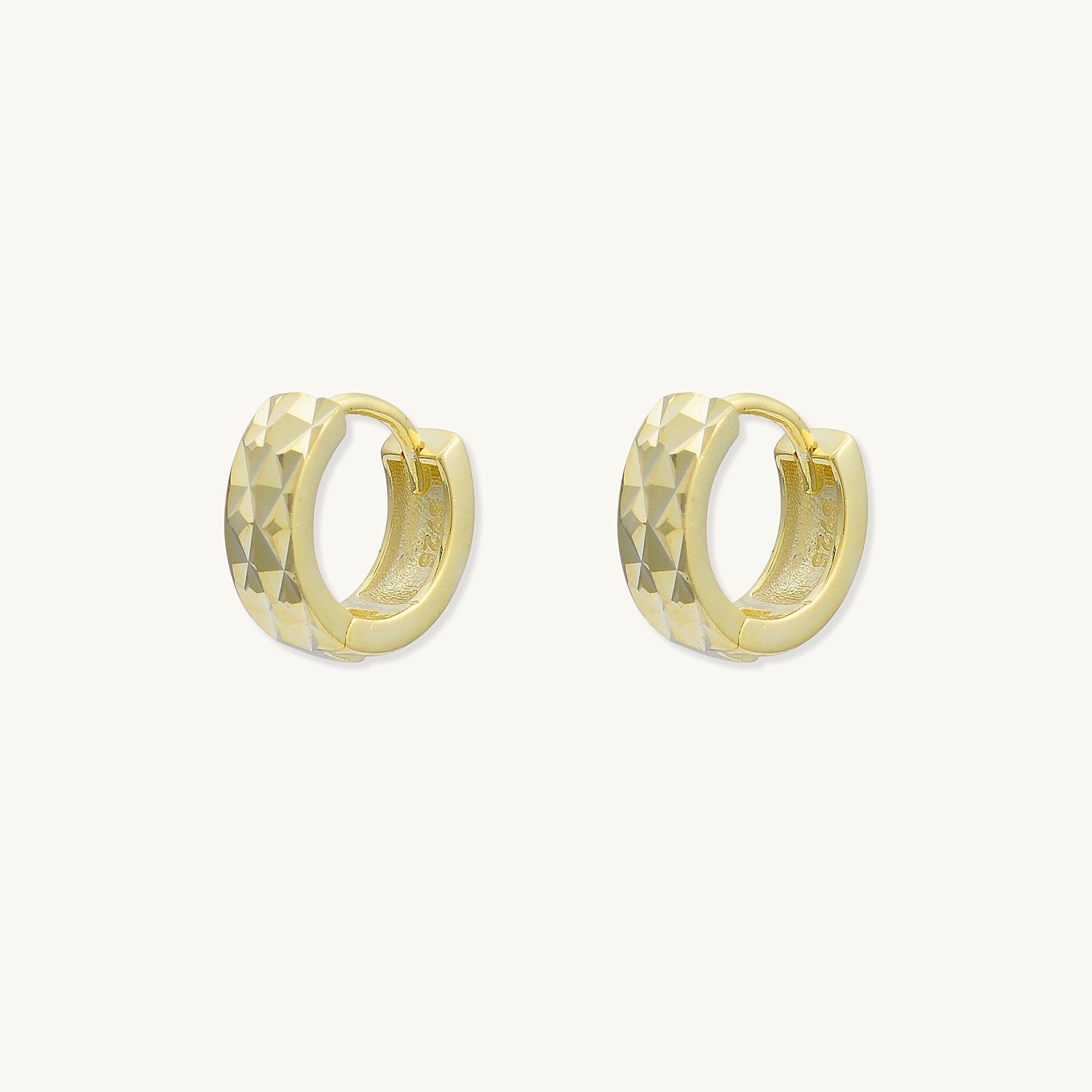 Textured Huggie Hoop Earrings - Camile & Stone