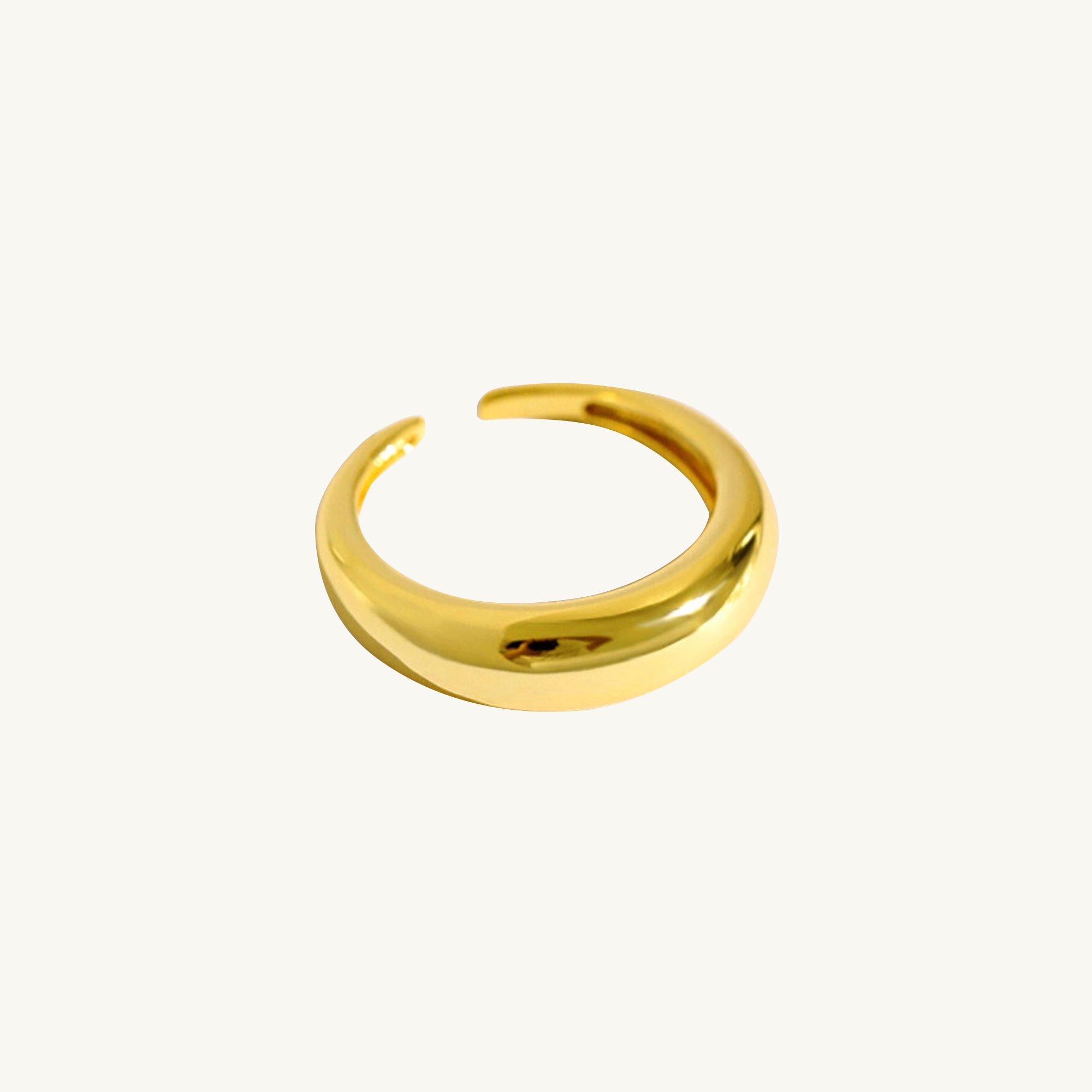 Thin Dome Adjustable Open Ring - Camile & Stone