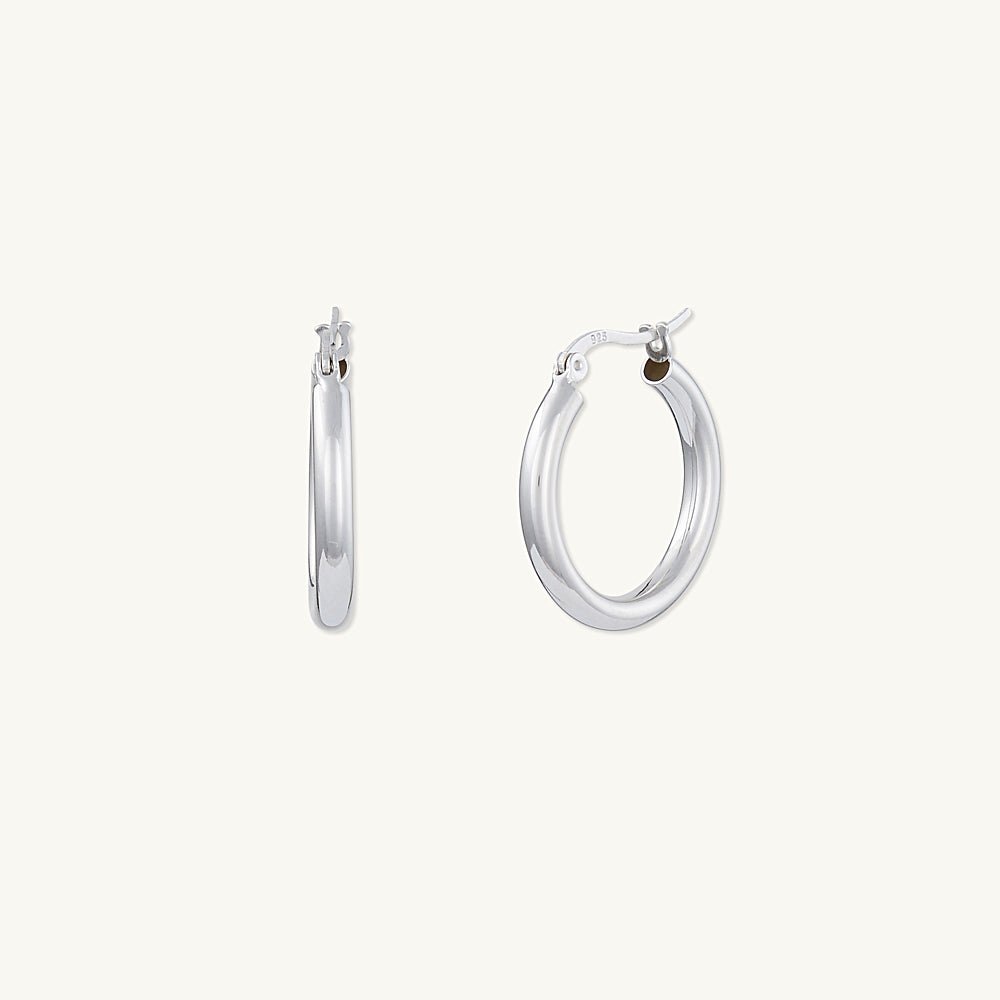 Thin Tube Hoops - Camile & Stone