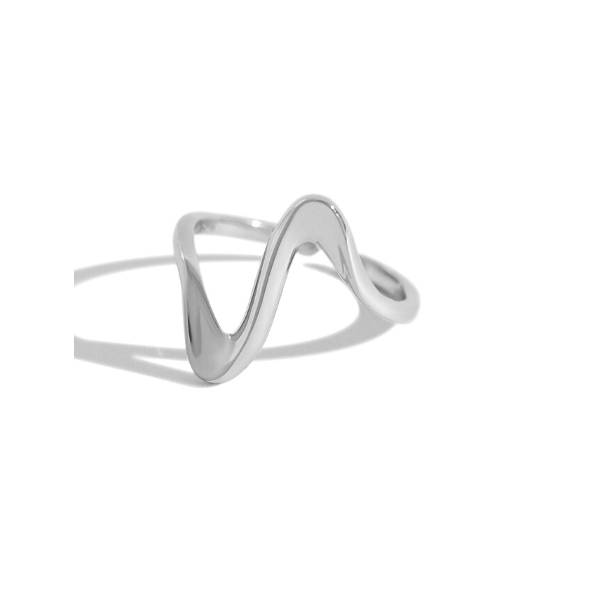 Thin Wave Open Adjustable Ring - Camile & Stone