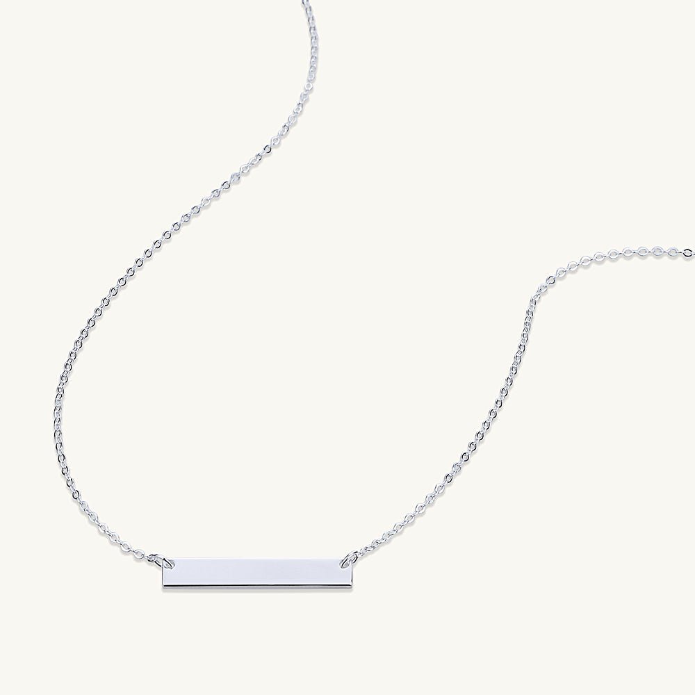 Two Name Engraved Bar Necklace - Camile & Stone