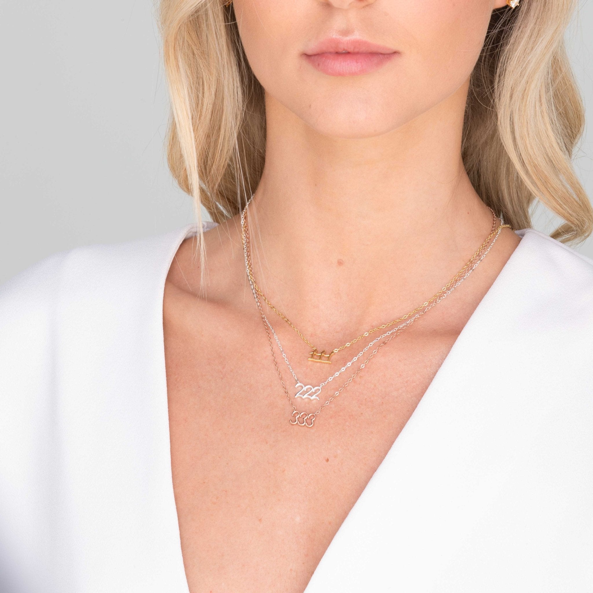 222 Angel Number Pendant Necklace - Camile & Stone