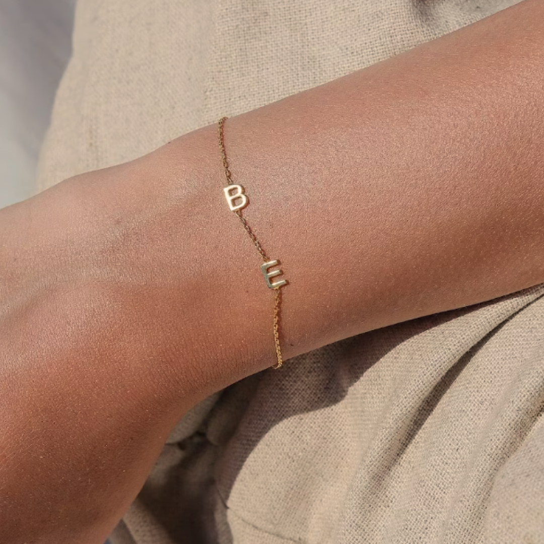 The Sideways Initial Letter Bracelet