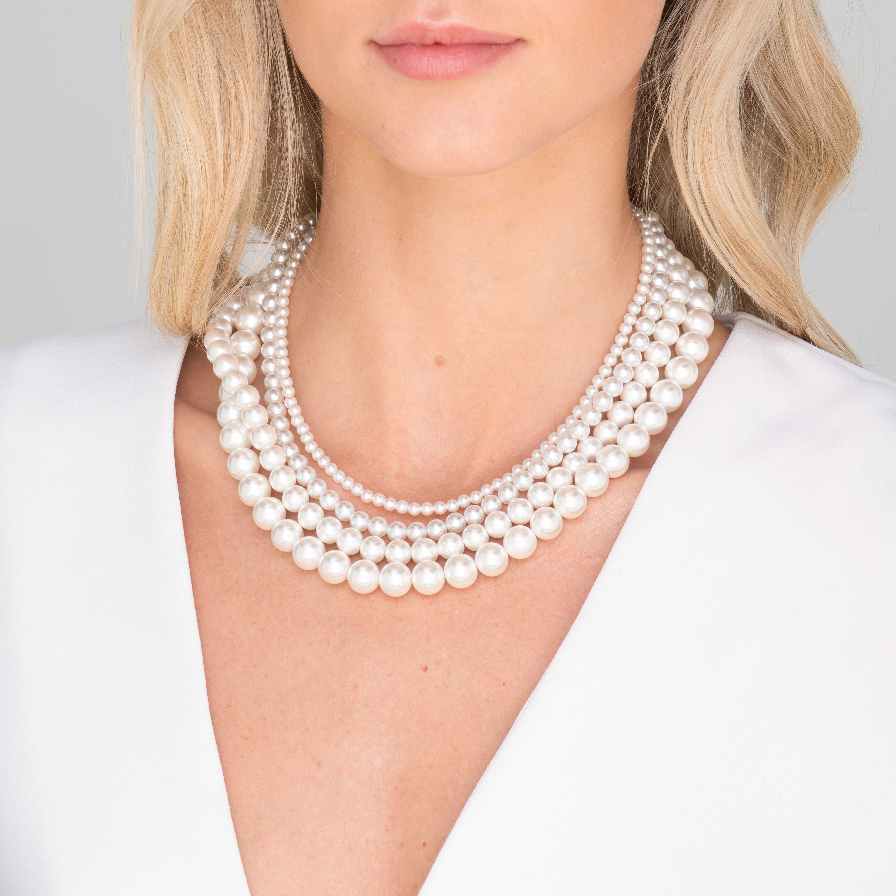 Classic 8mm Round Pearl Necklace