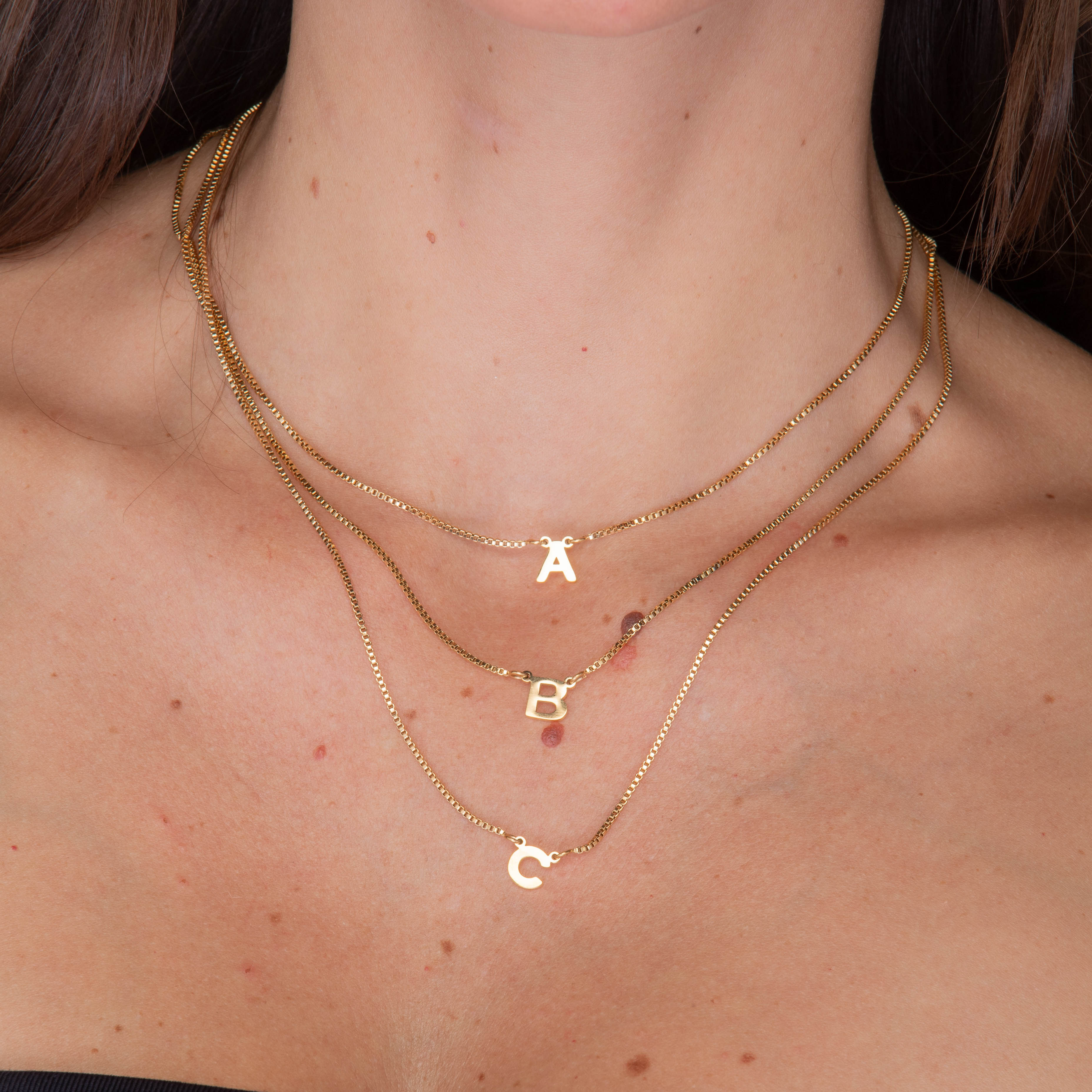 The Original Initial Letter Box Chain Necklace