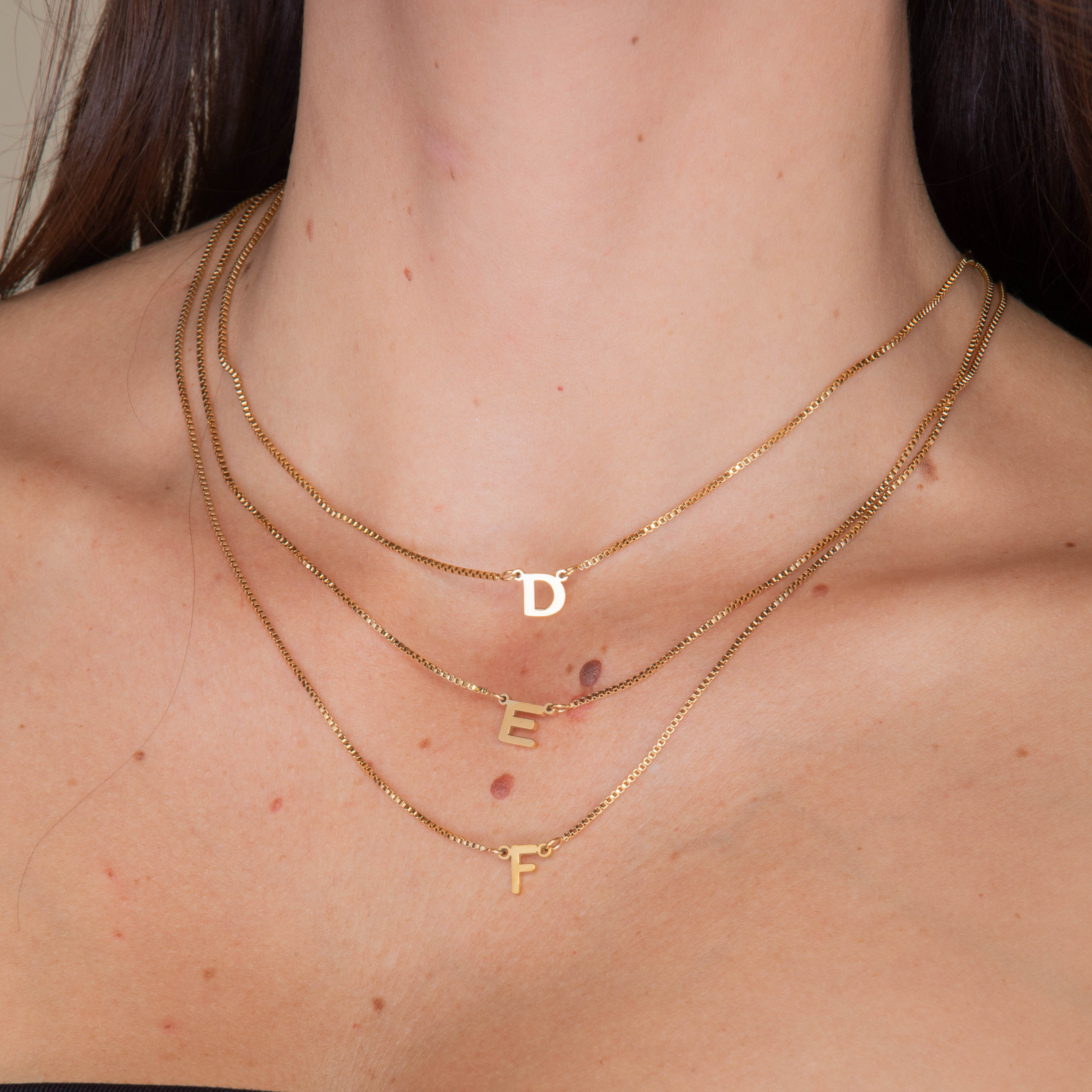 The Original Initial Letter Box Chain Necklace